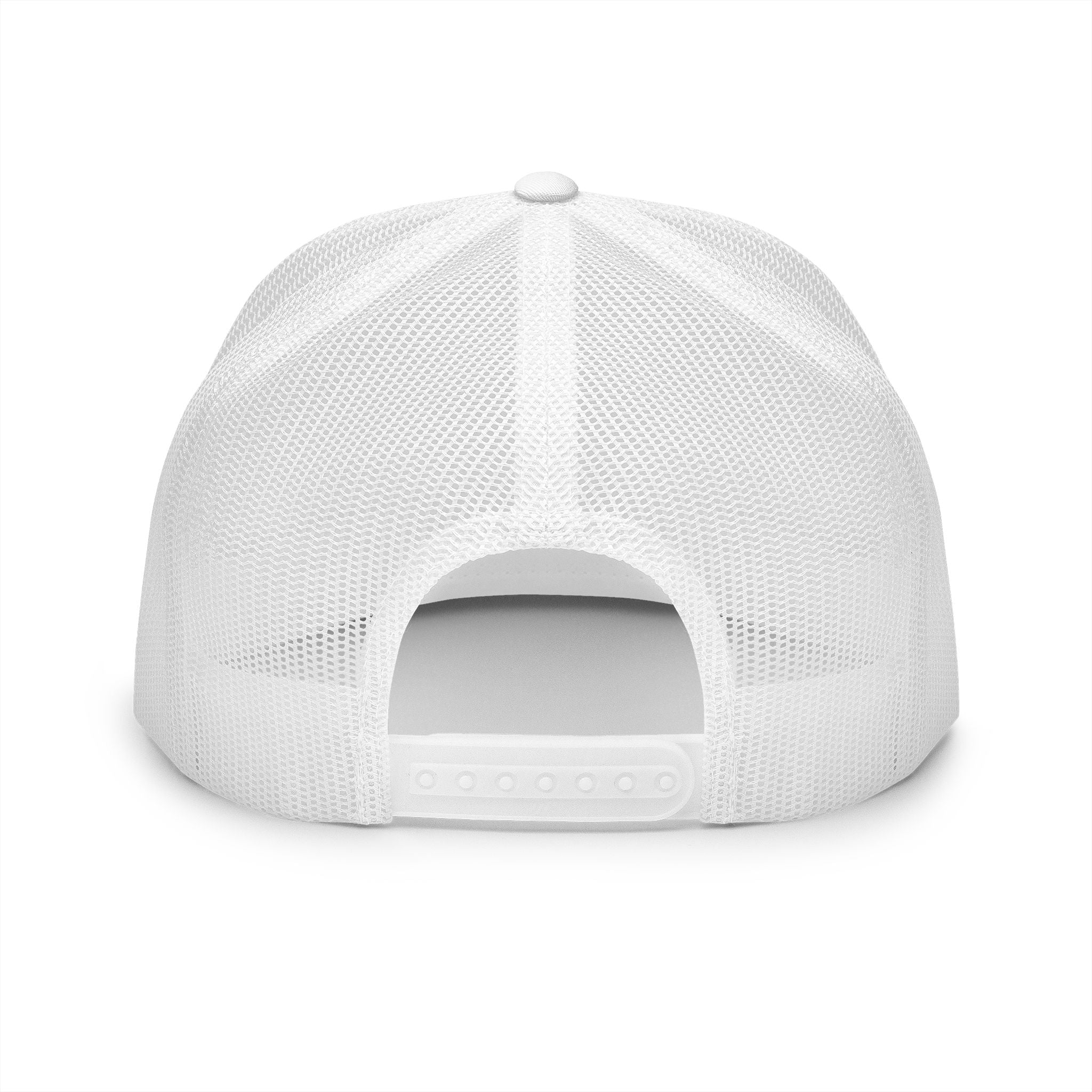 Jivanjee Designer Classic White 5-Panel Trucker Cap — Breathable Mesh Snapback Hat