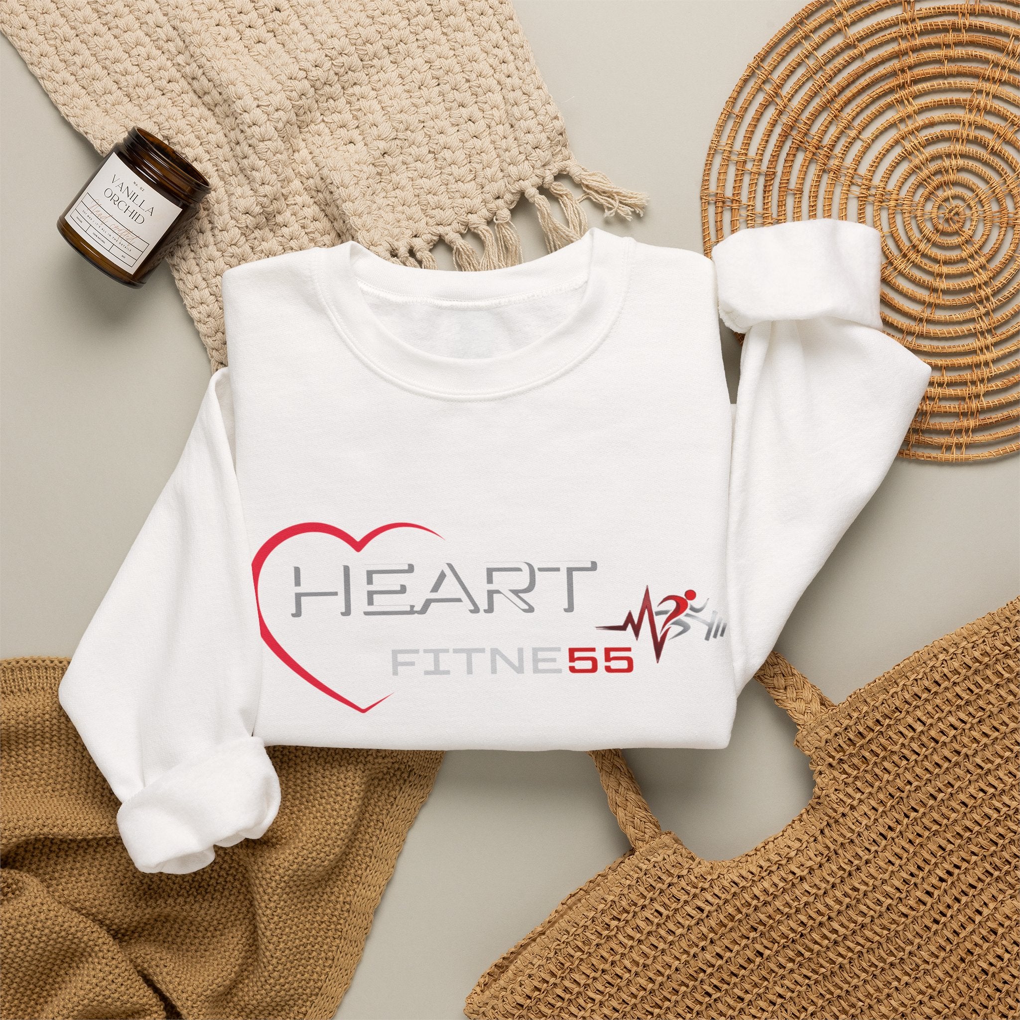 Pulse Fitne55 Women's (Heart Fitne55) Heavy Blend™ Crewneck Sweatshirt