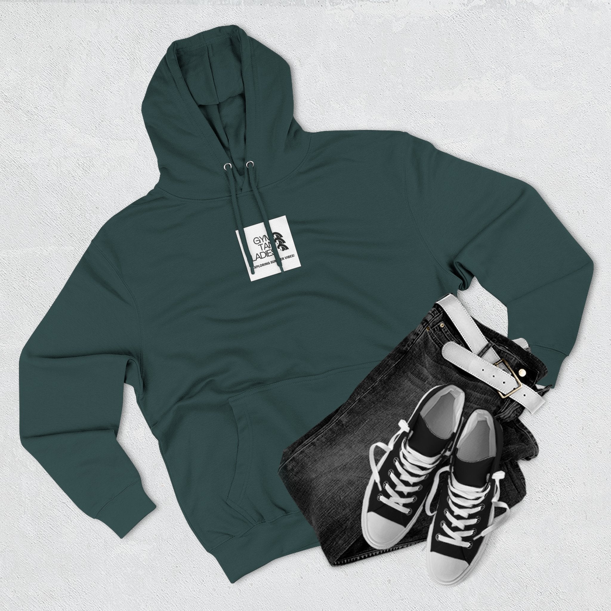Pulse Fitne55 Gym Tan Ladies Hoodie — 'Exploring Summer Vibes' Graphic Pullover