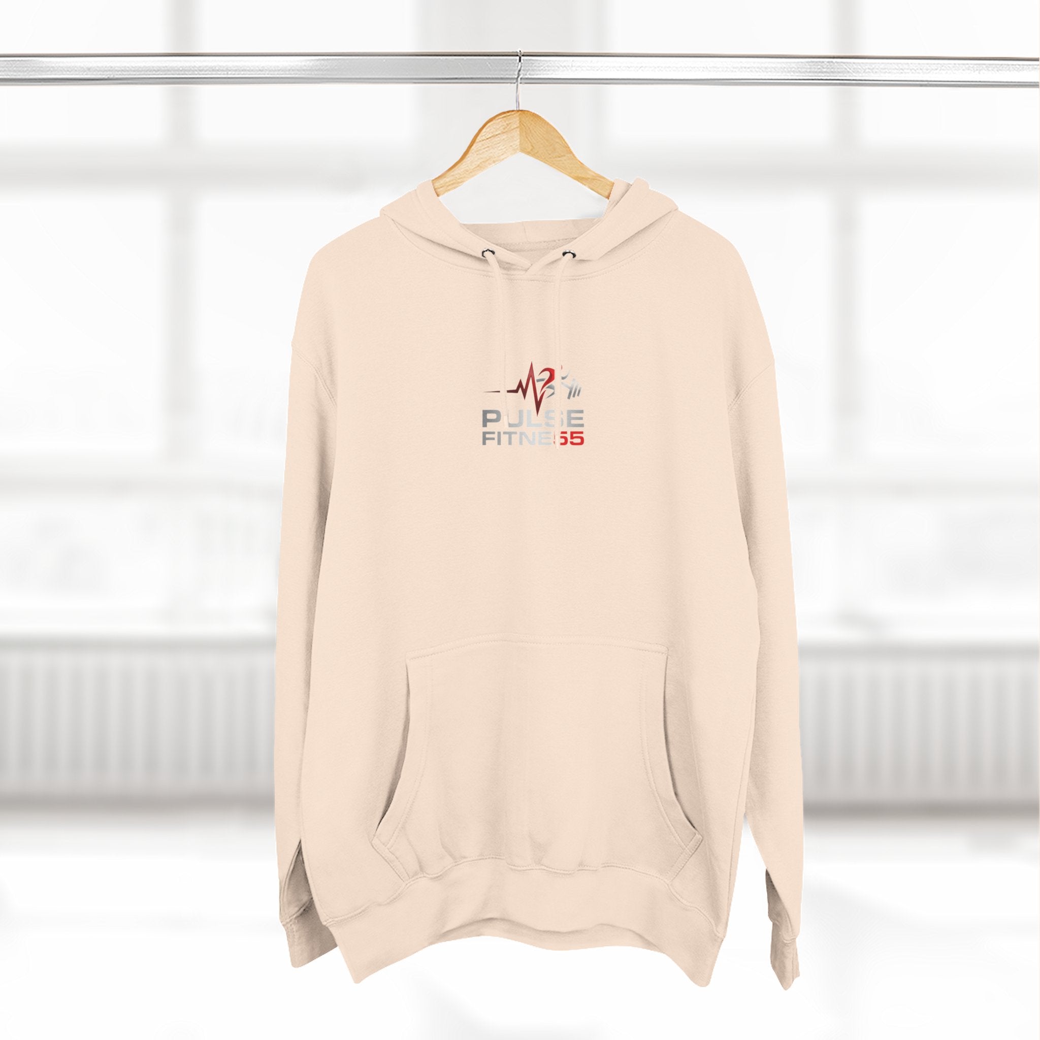 Fitness Pulse Hoodie — 'Pulse Fitness 55' Motivational Gym Sweatshirt