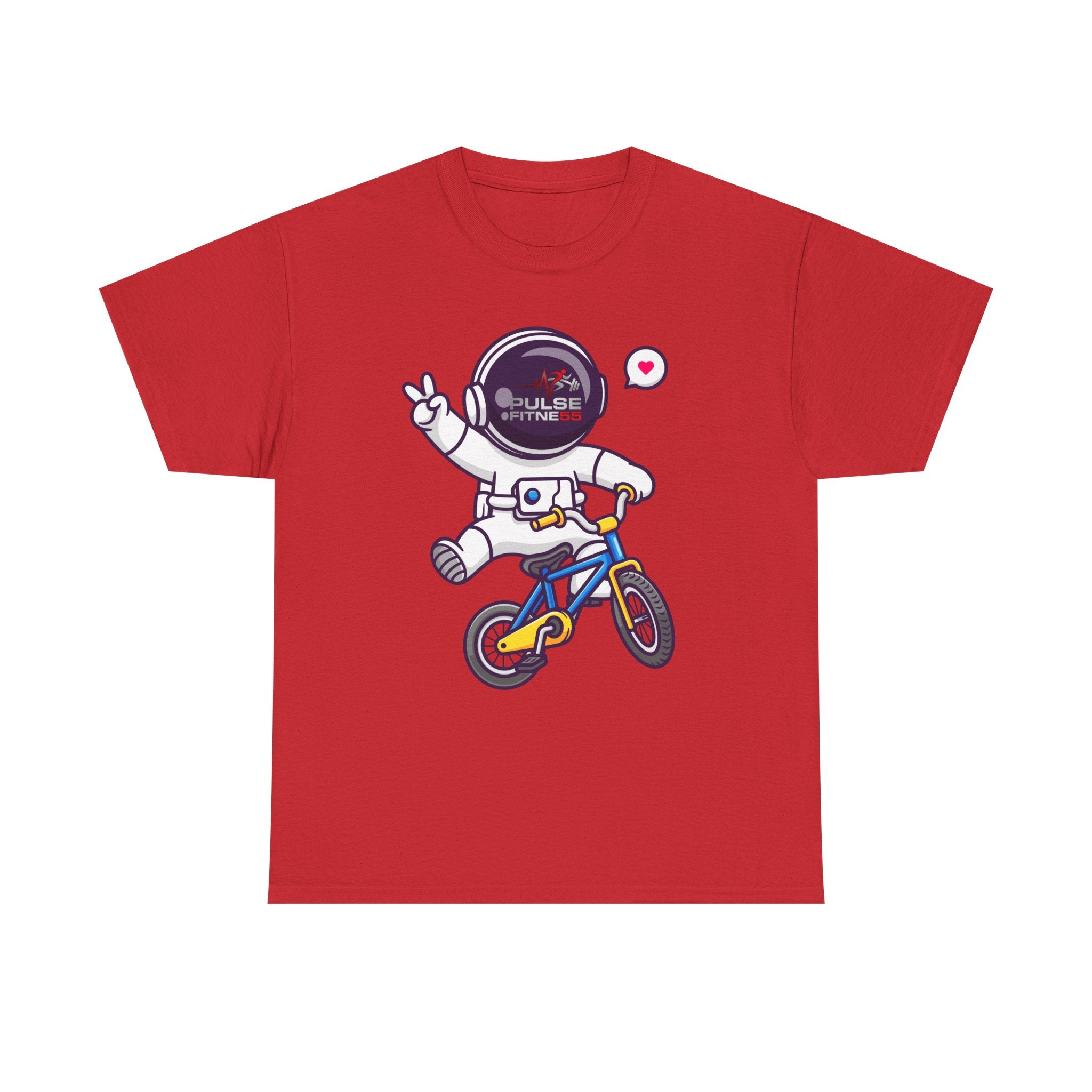 Pulse Fitne55 graphic heavy Cotton Tee - astronaut bike