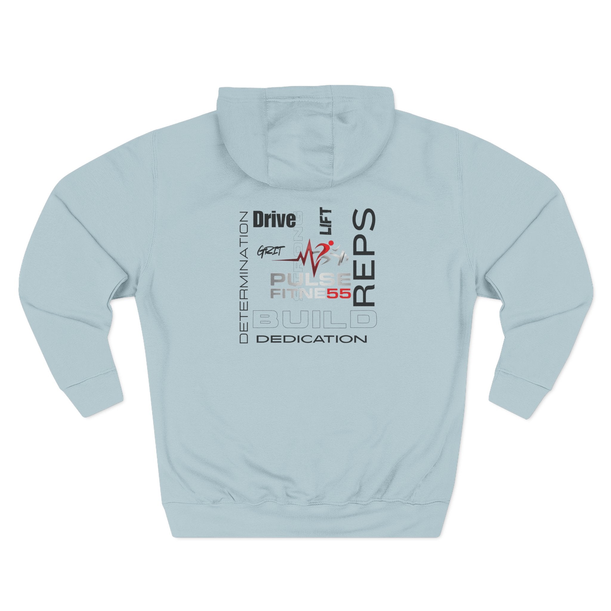 Fitness Pulse Hoodie — 'Pulse Fitness 55' Motivational Gym Sweatshirt