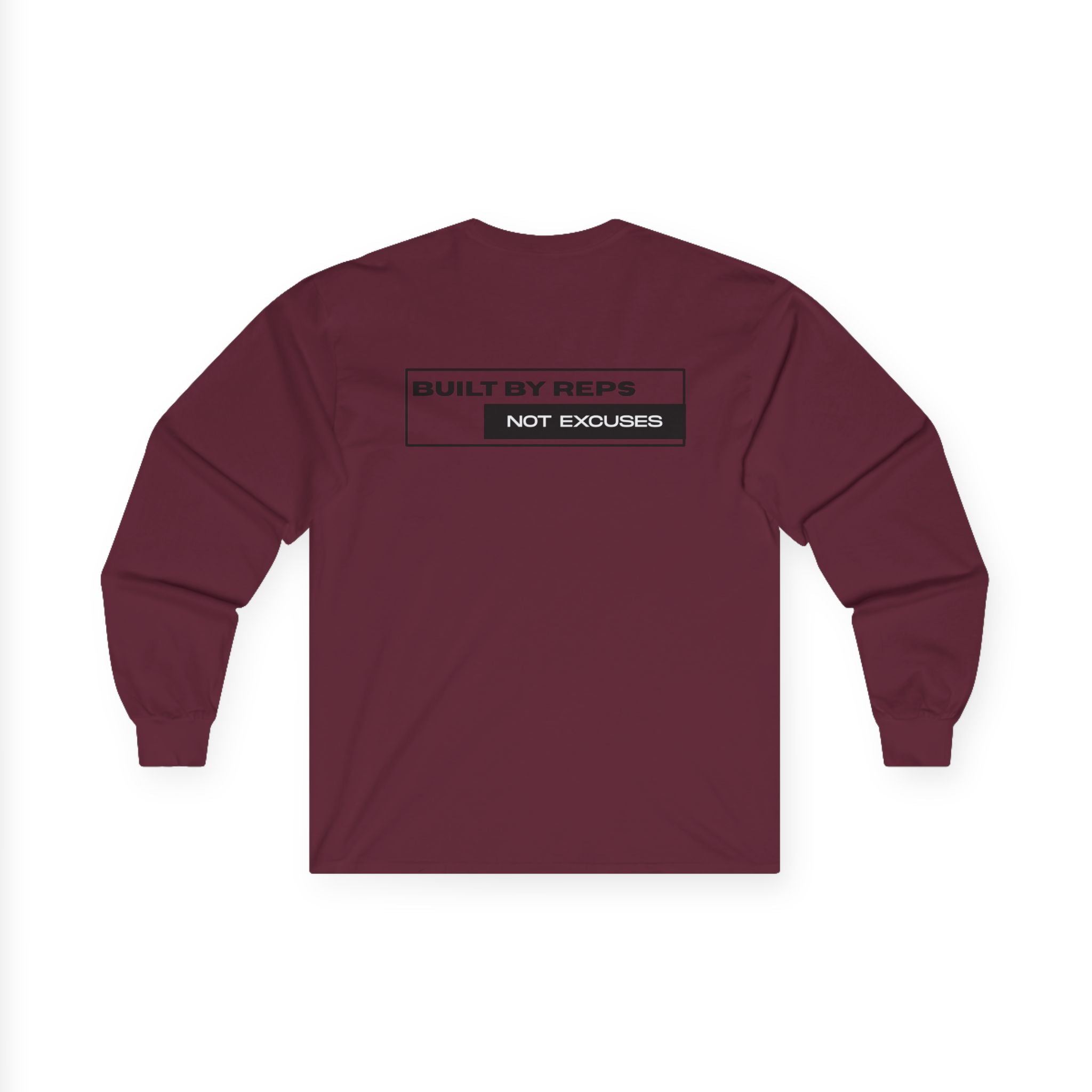 Pulse Fitne55 Mens Built by reps Ultra Cotton Long Sleeve Tee