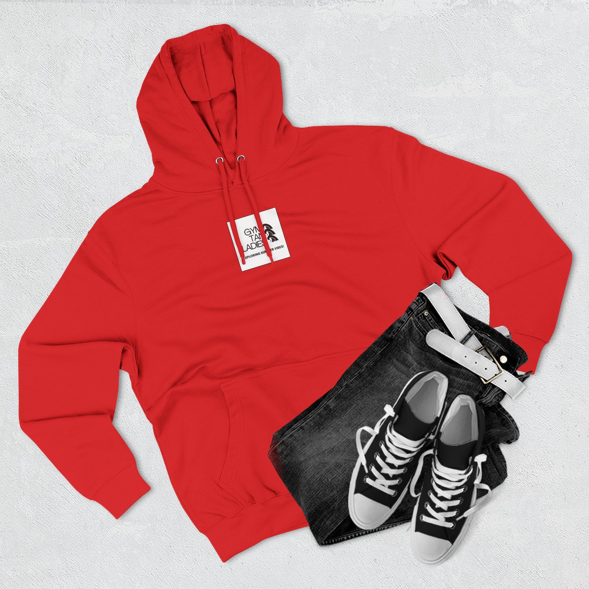 Pulse Fitne55 Gym Tan Ladies Hoodie — 'Exploring Summer Vibes' Graphic Pullover