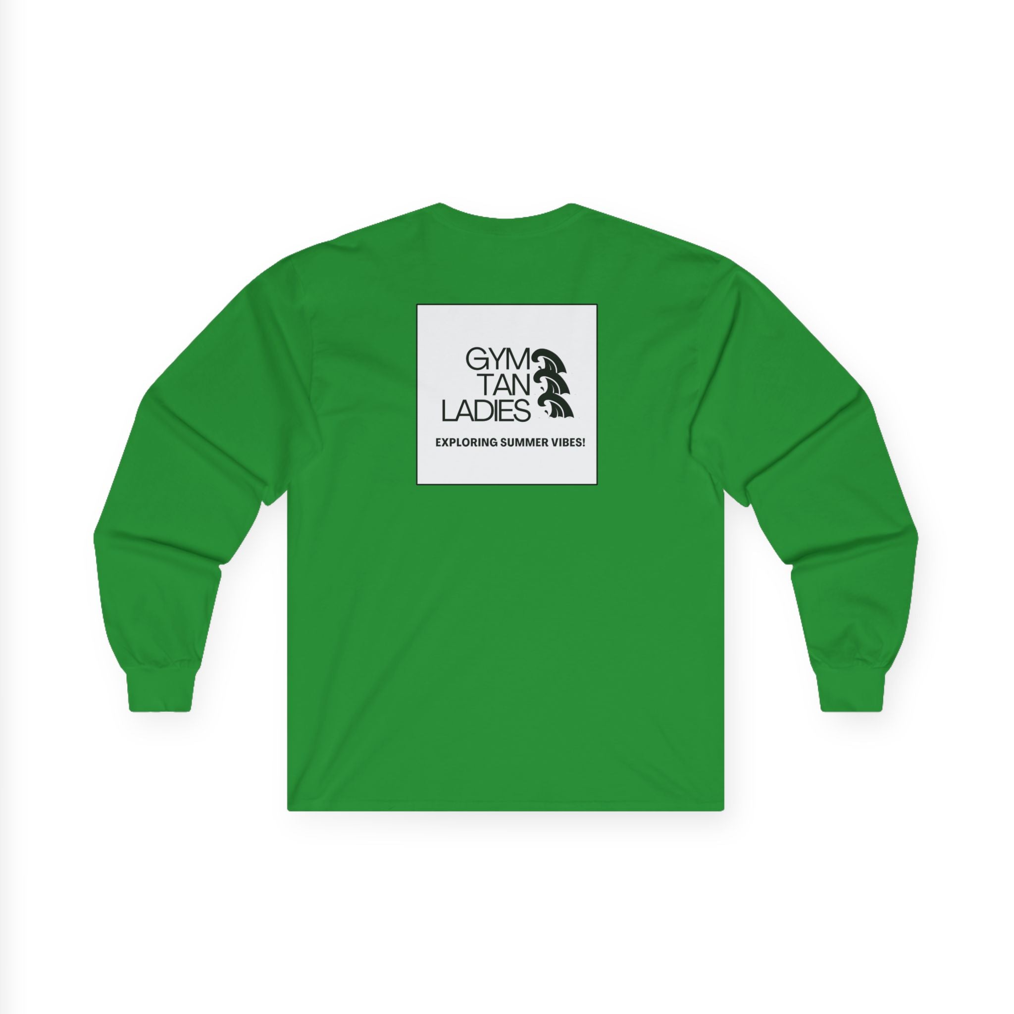 Mens Gym Tan logo Long Sleeve Tee