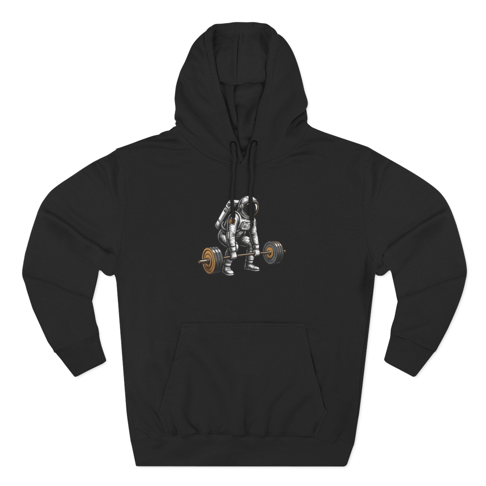 Fitness Hoodie — Barbell Deadlift Graphic Pullover (Pulse Fitne55 Logo)