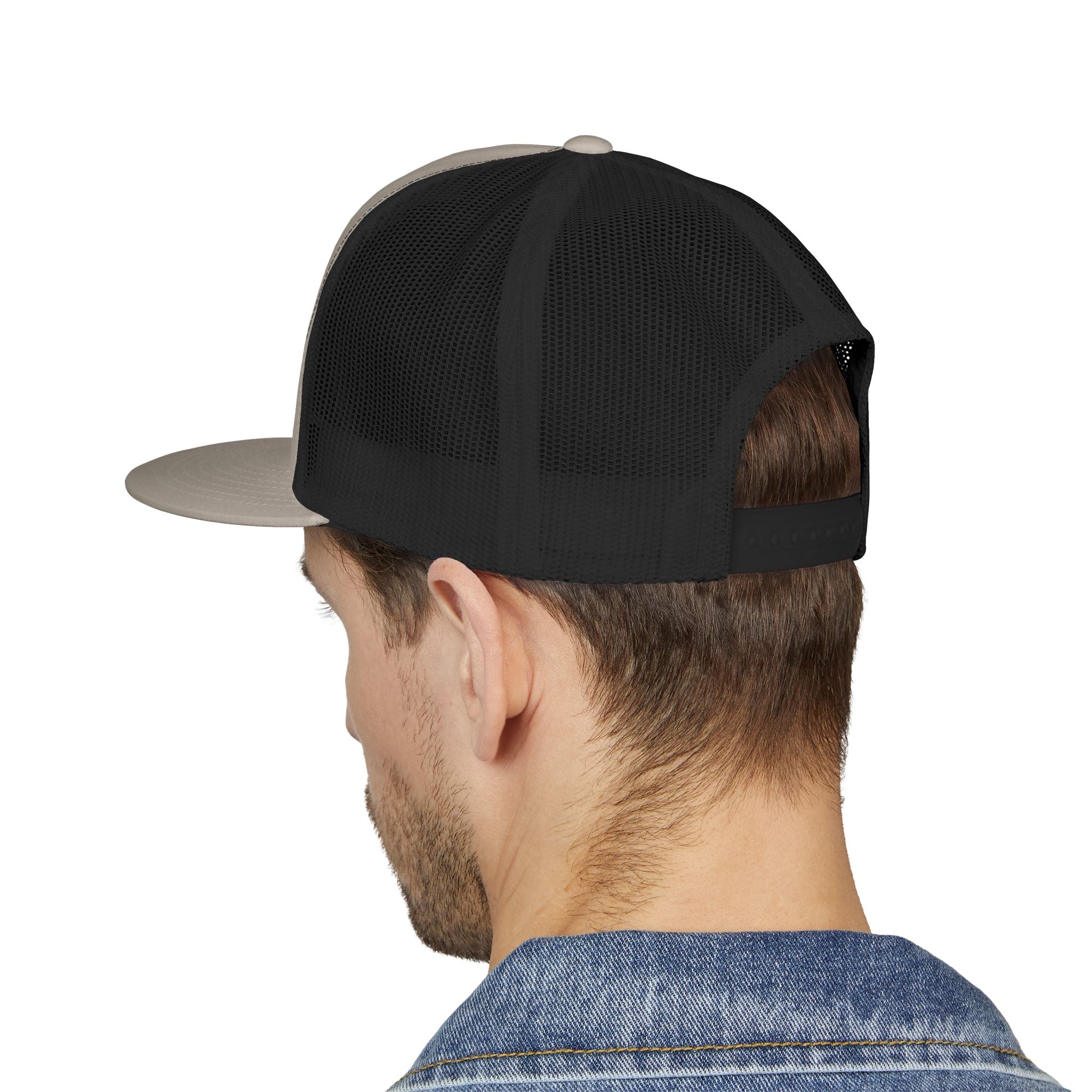 5 Panel Trucker Cap gym tan logo