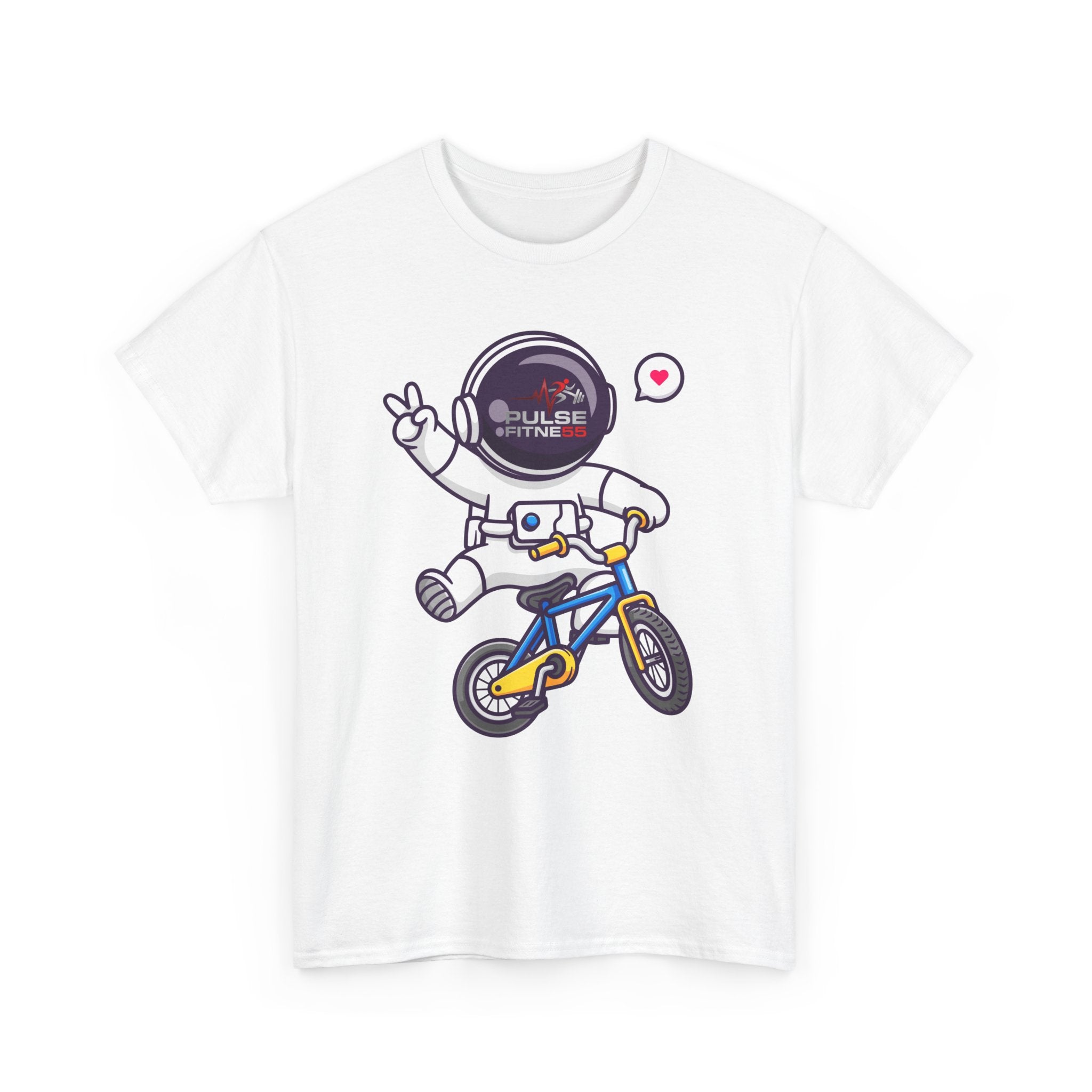 Pulse Fitne55 graphic heavy Cotton Tee - astronaut bike