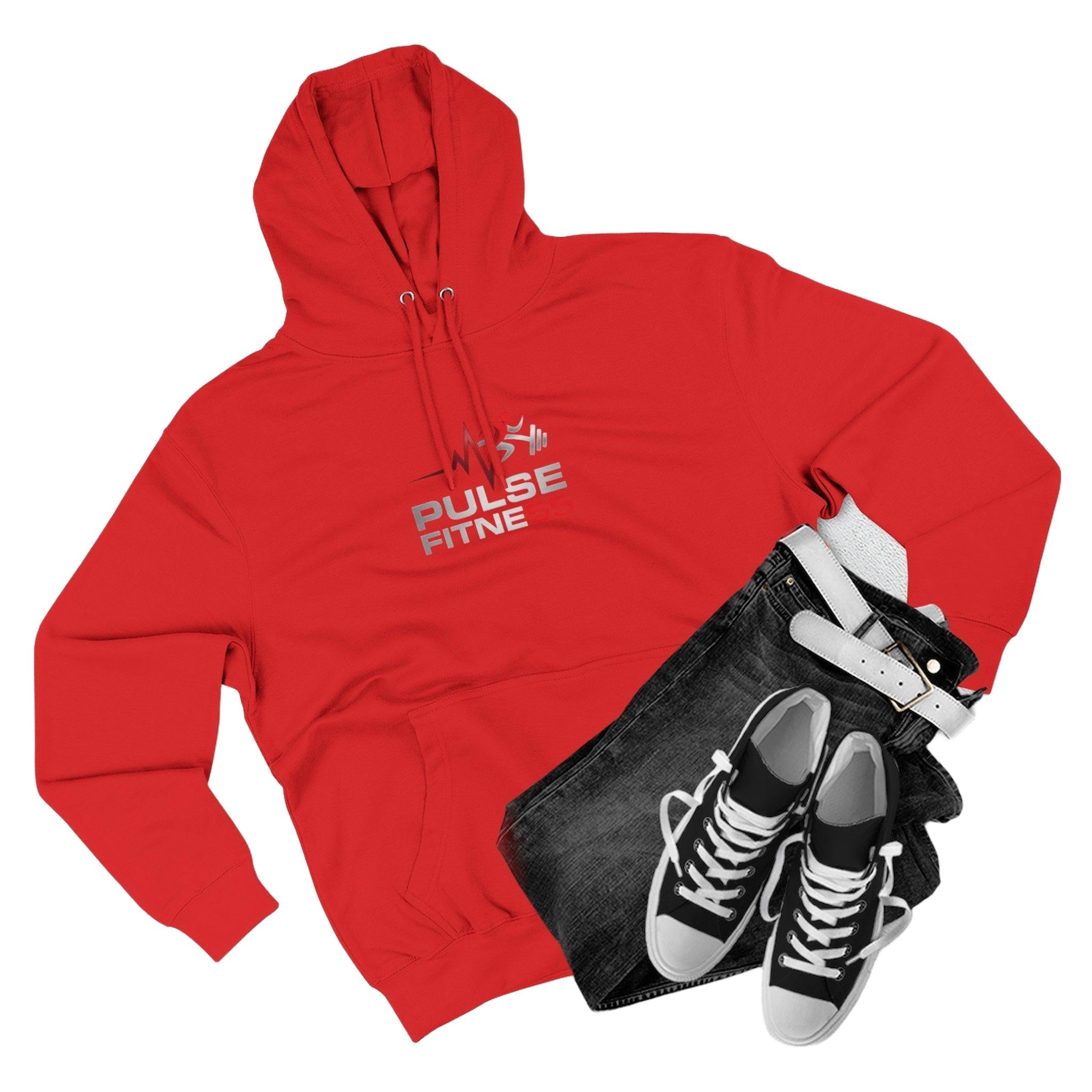 Pulse Fitne55 55 Hoodie — Gym Logo Fleece Pullover