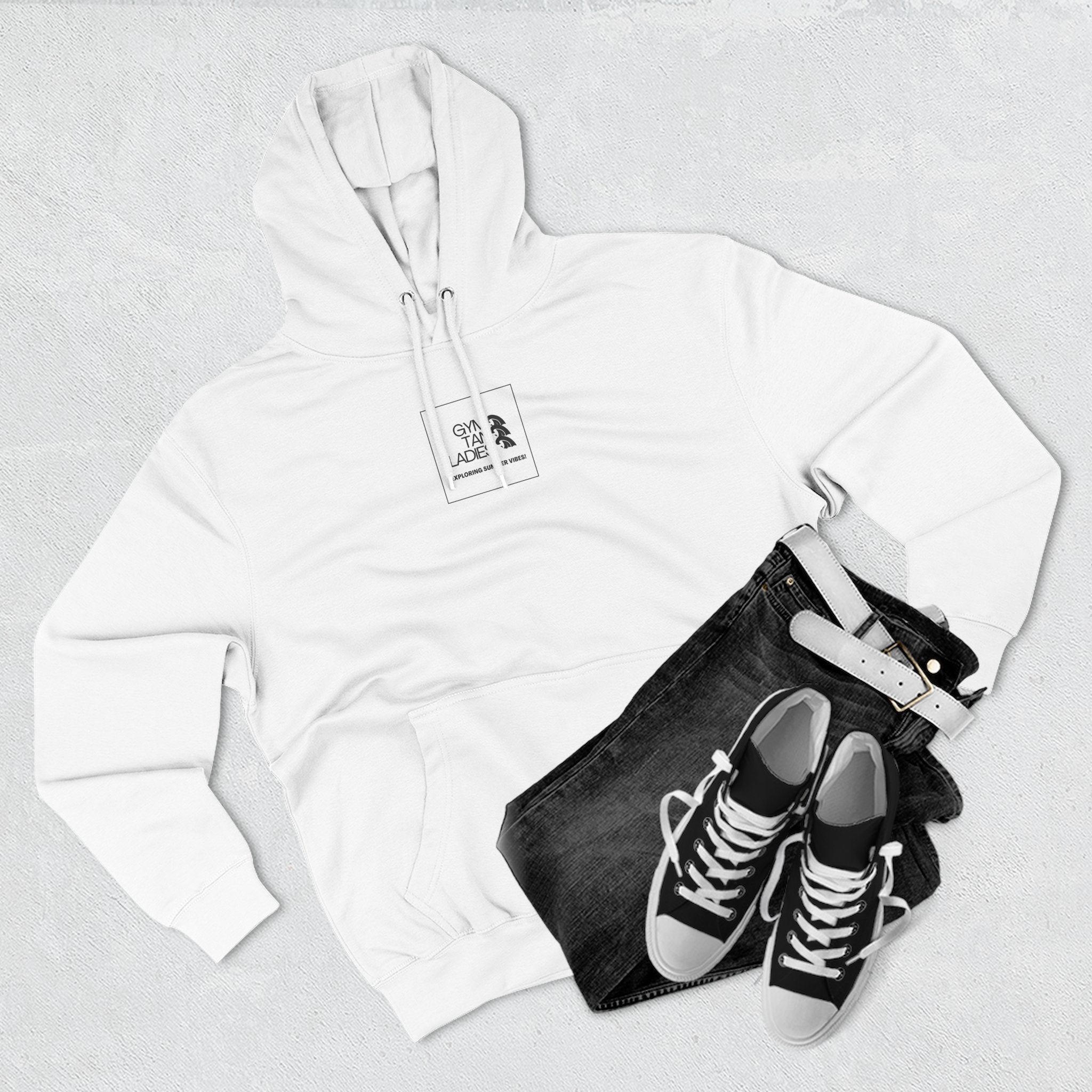 Pulse Fitne55 Gym Tan Ladies Hoodie — 'Exploring Summer Vibes' Graphic Pullover