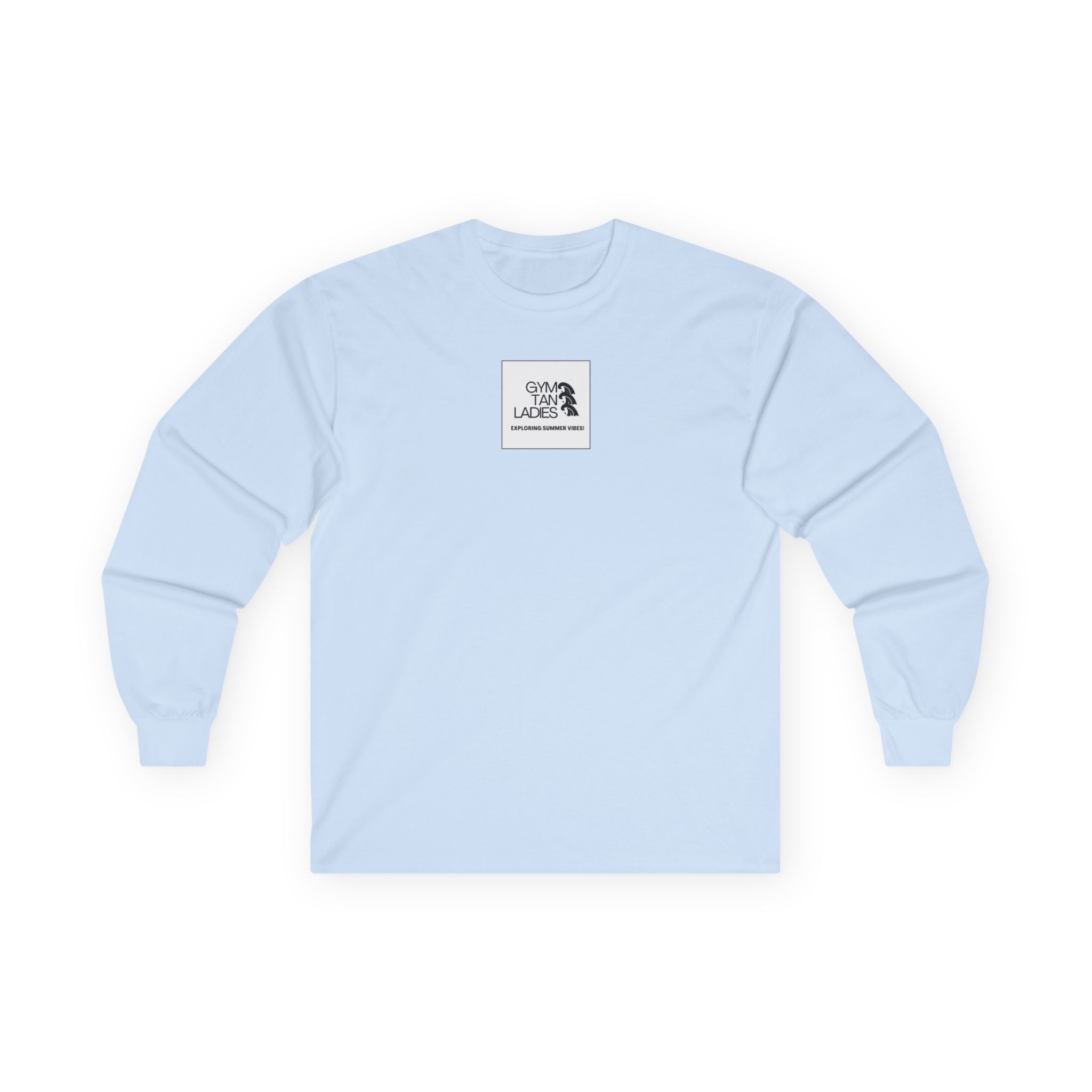 Mens Gym Tan logo Long Sleeve Tee