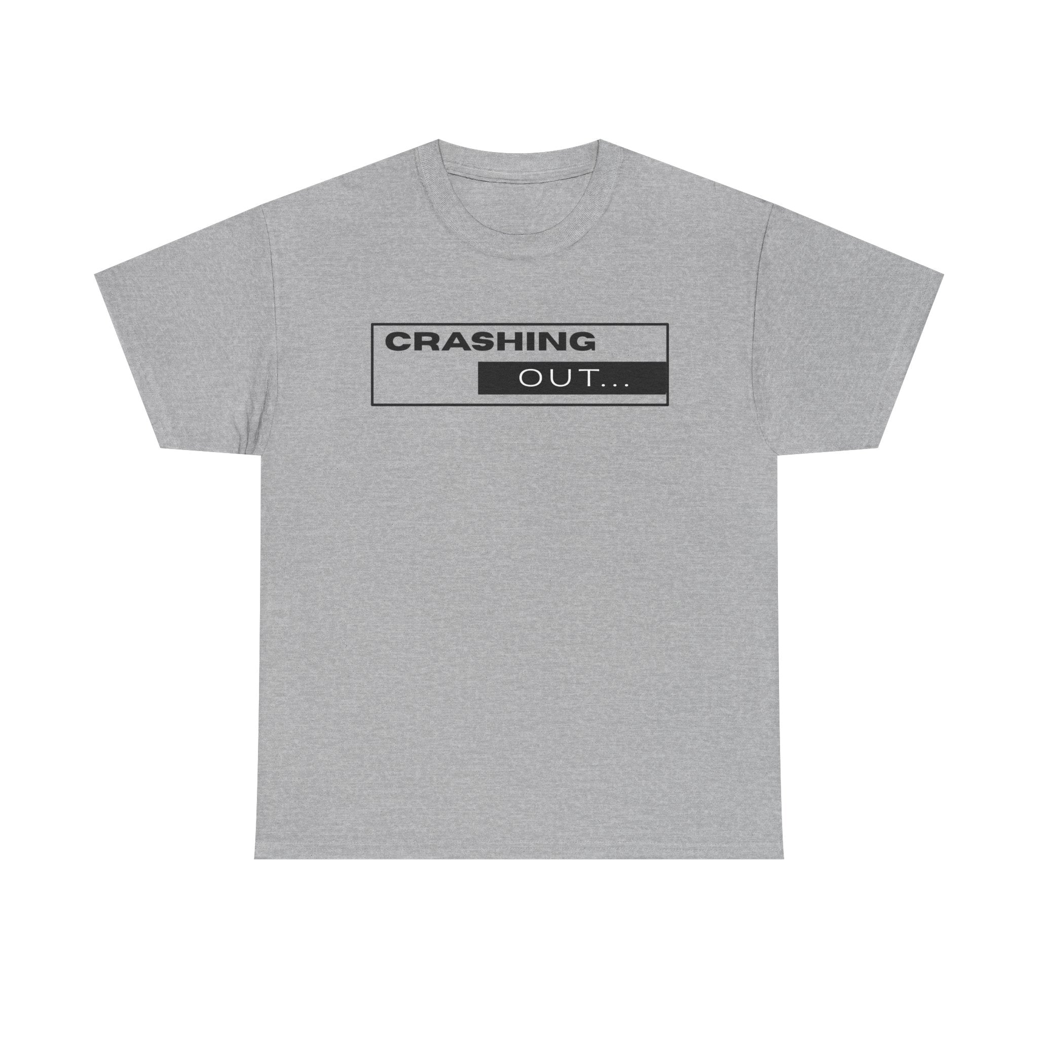 Crashing Out T-Shirt — Minimal Loading Bar Graphic Tee