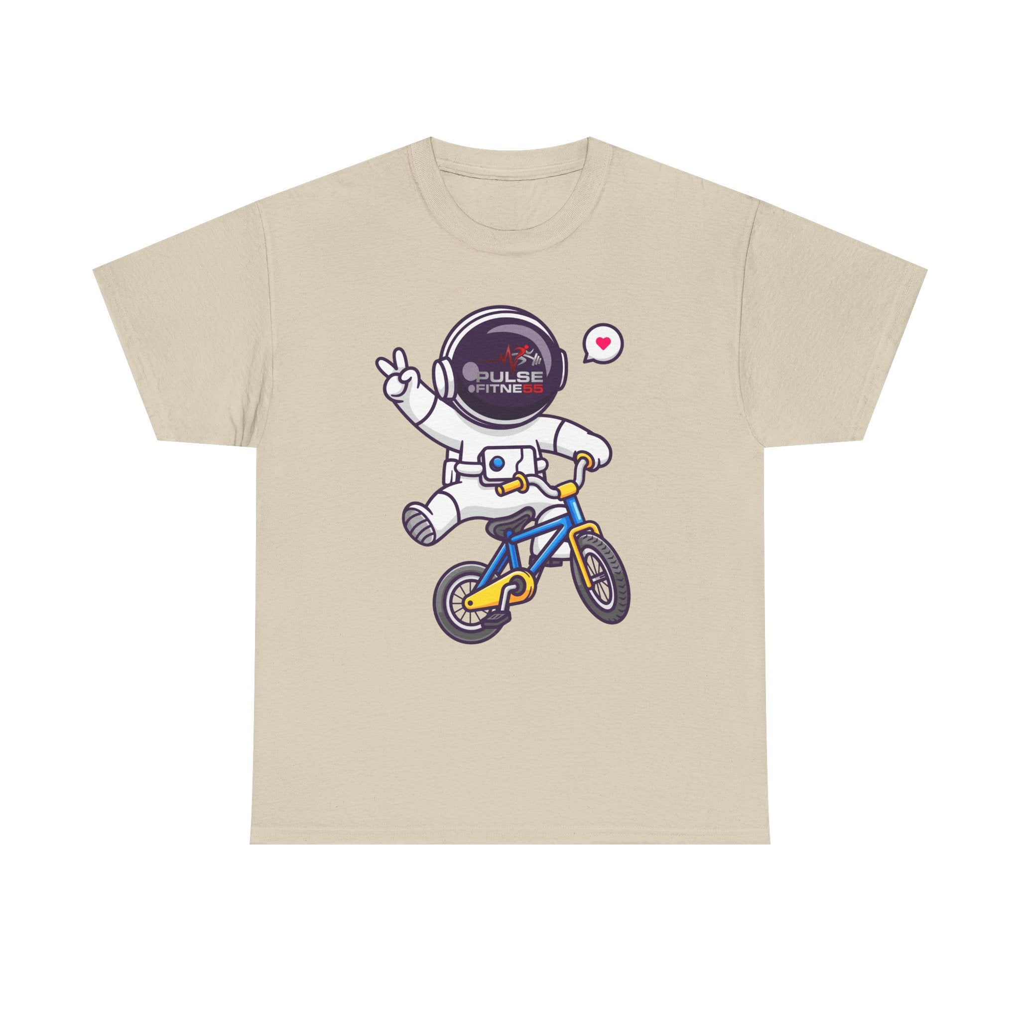 Pulse Fitne55 graphic heavy Cotton Tee - astronaut bike