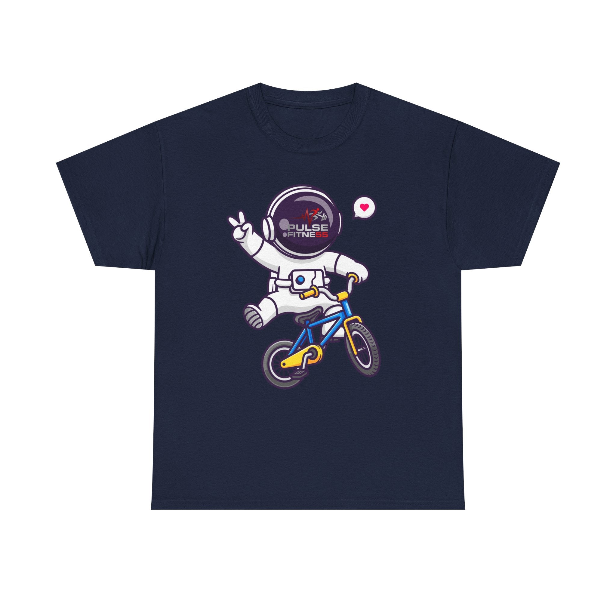 Pulse Fitne55 graphic heavy Cotton Tee - astronaut bike