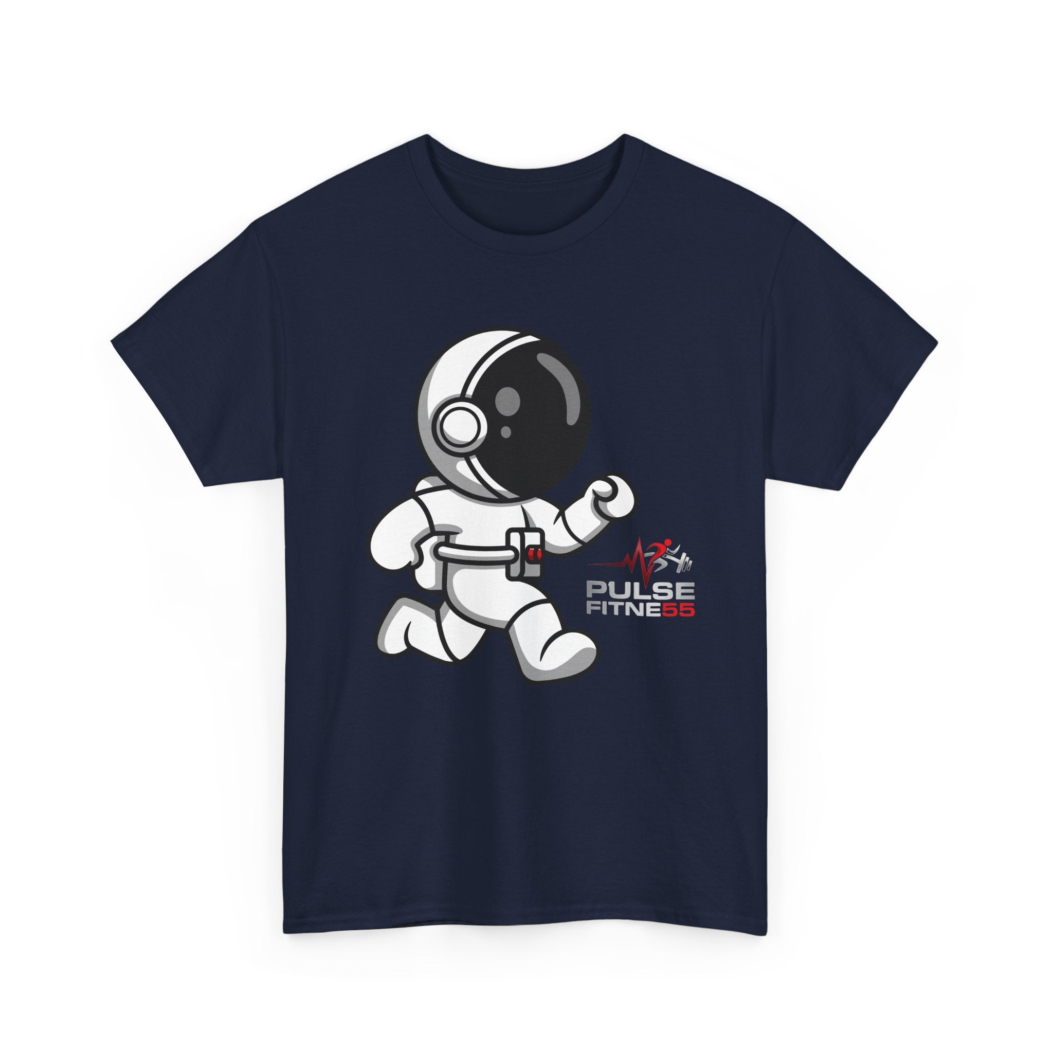 Pulse Fitne55 graphic heavy Cotton Tee - astronaut running