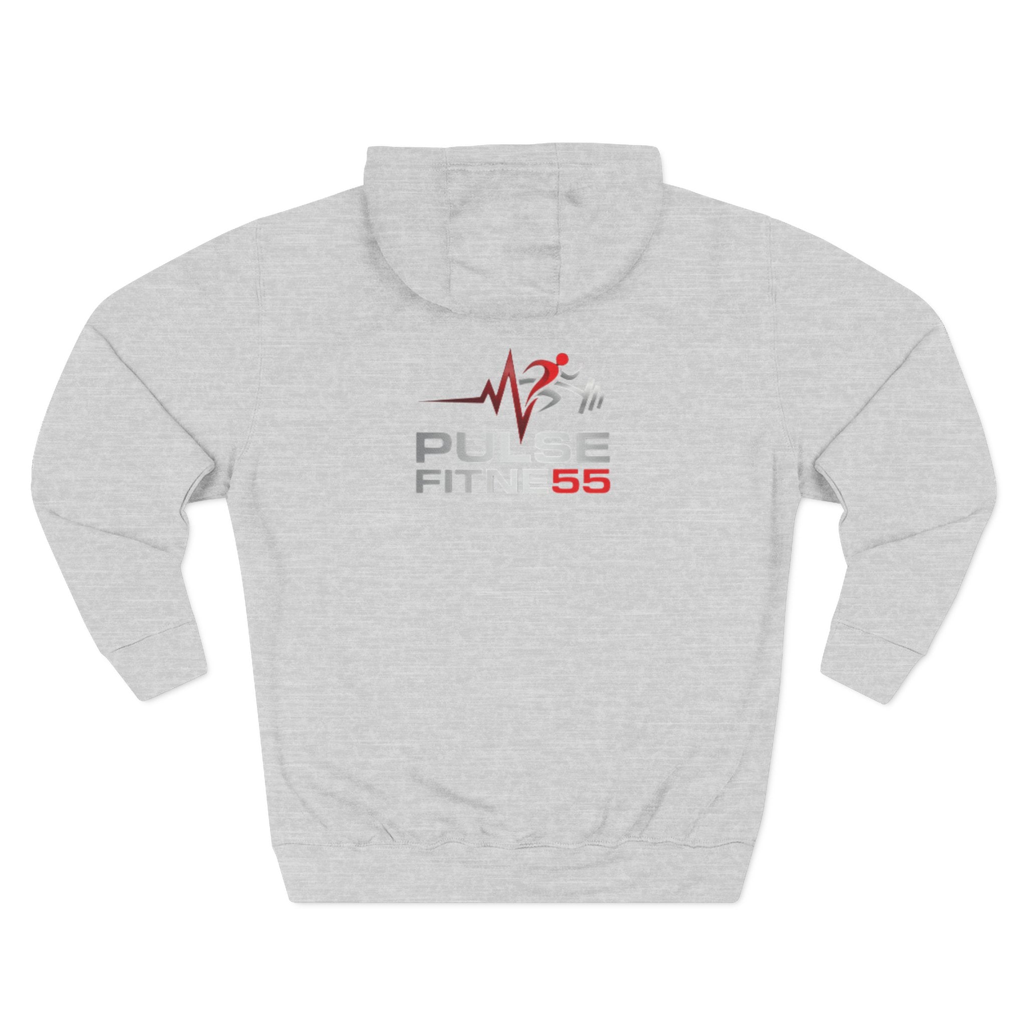 Fitness Hoodie — Barbell Deadlift Graphic Pullover (Pulse Fitne55 Logo)