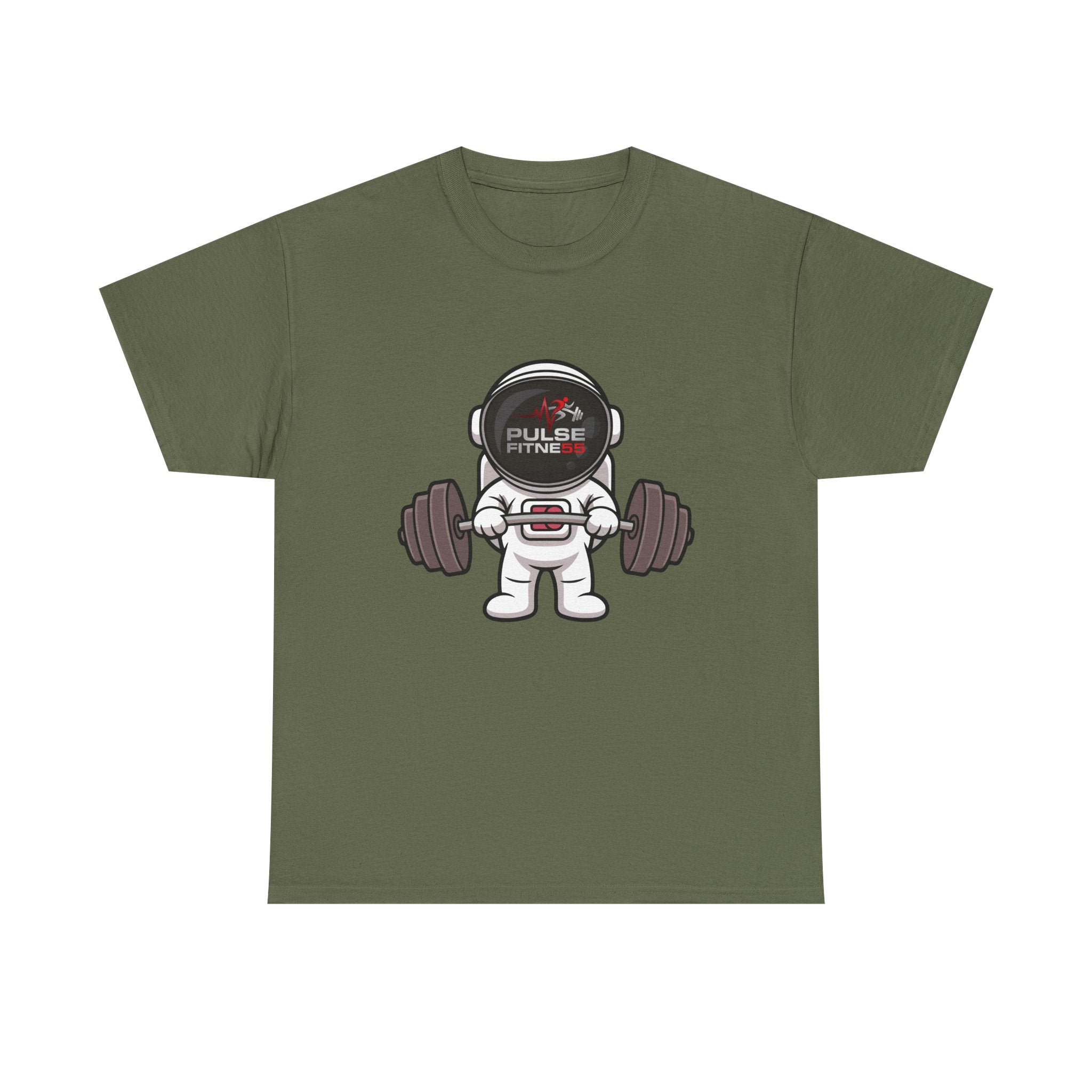 Copy of Pulse Fitne55 graphic heavy Cotton Tee - astronaut weights