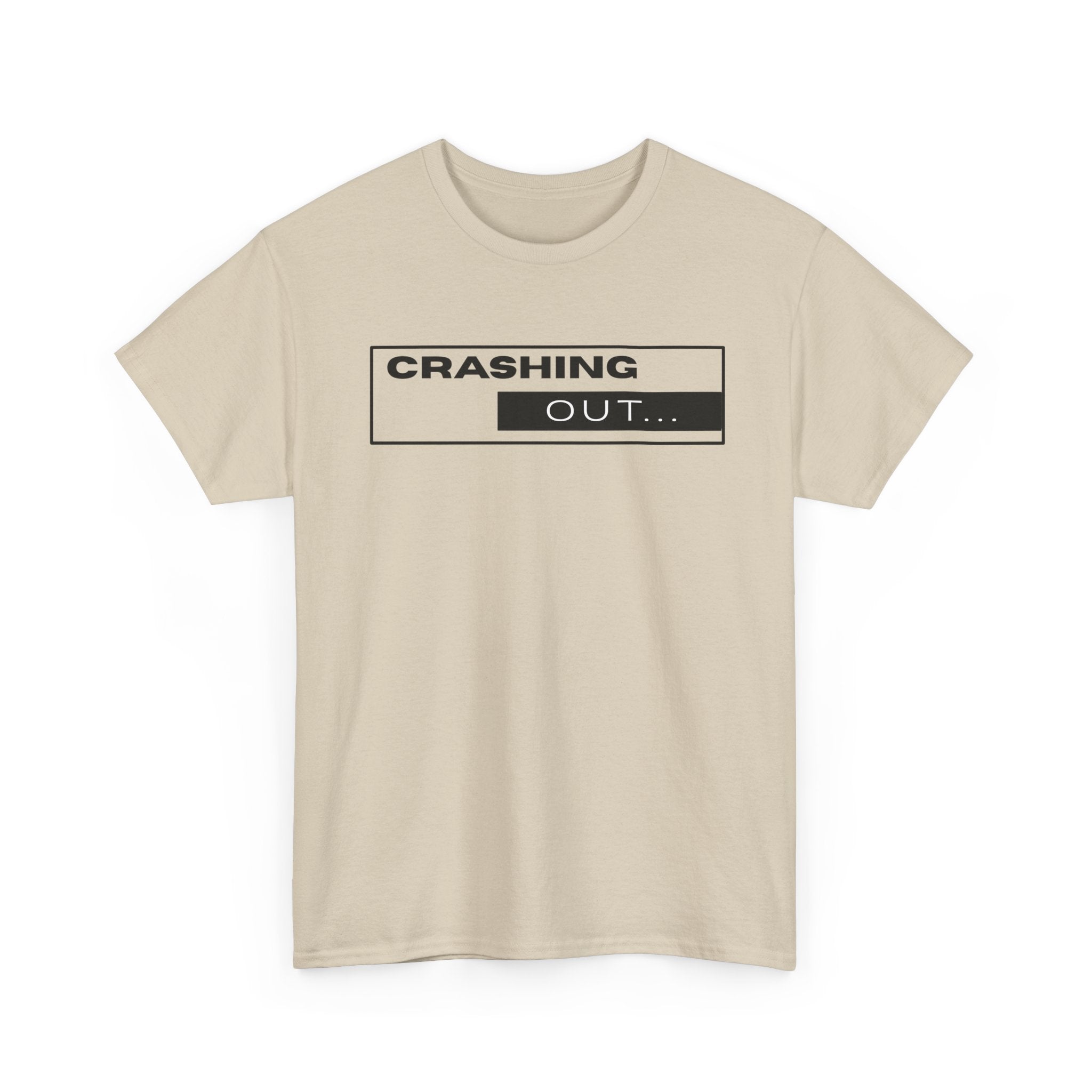 Crashing Out T-Shirt — Minimal Loading Bar Graphic Tee