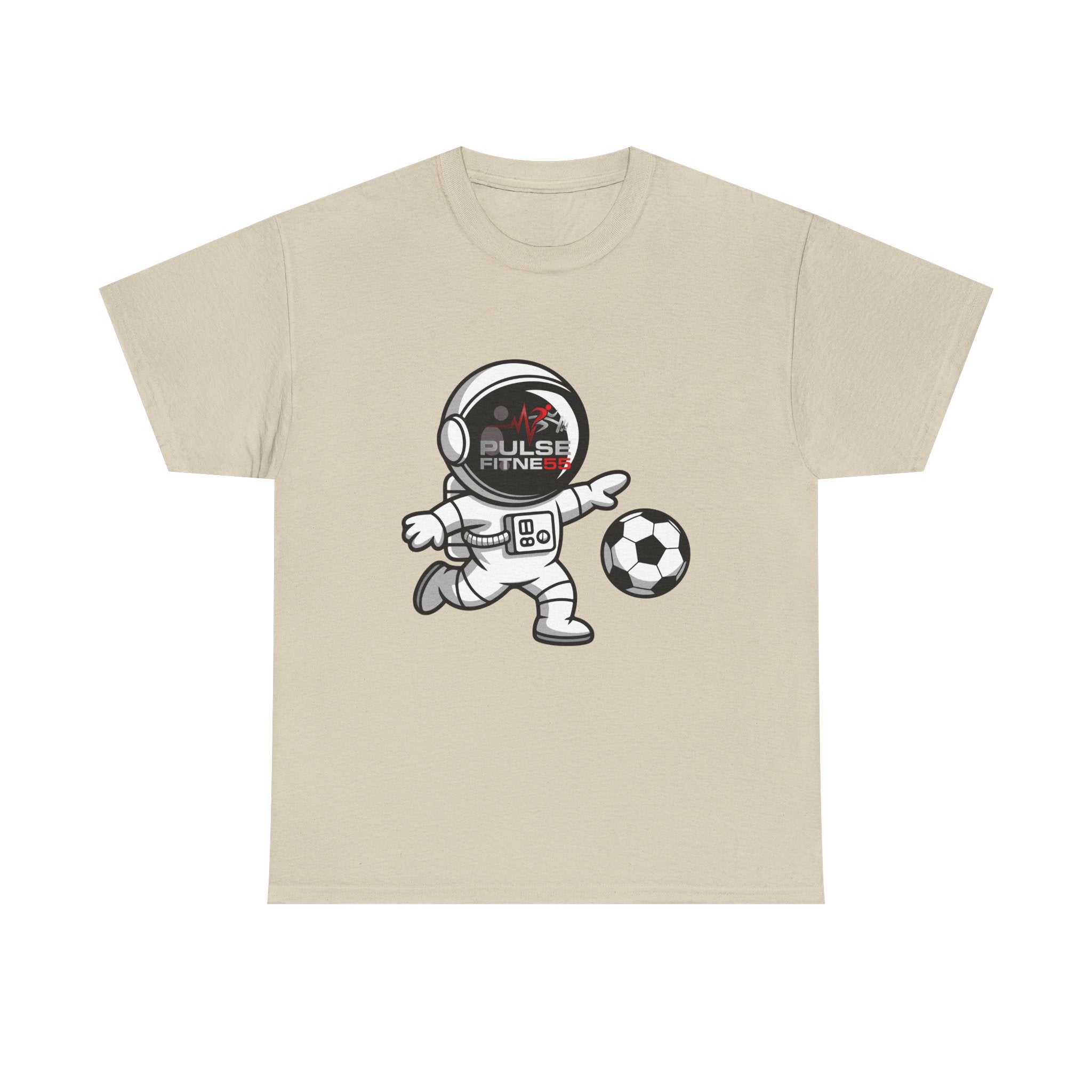 Pulse Fitne55 graphic heavy Cotton Tee - astronaut soccer