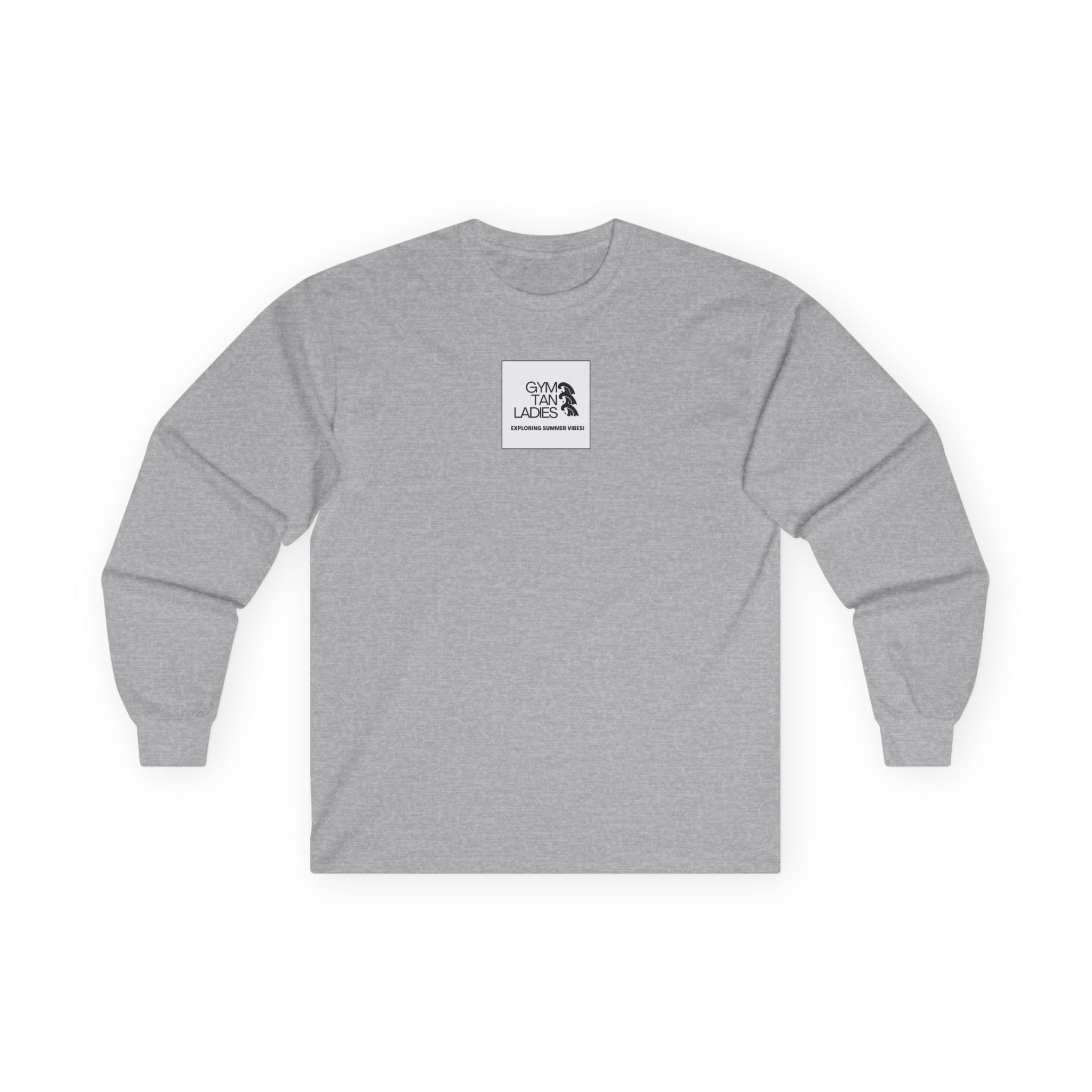 Mens Gym Tan logo Long Sleeve Tee