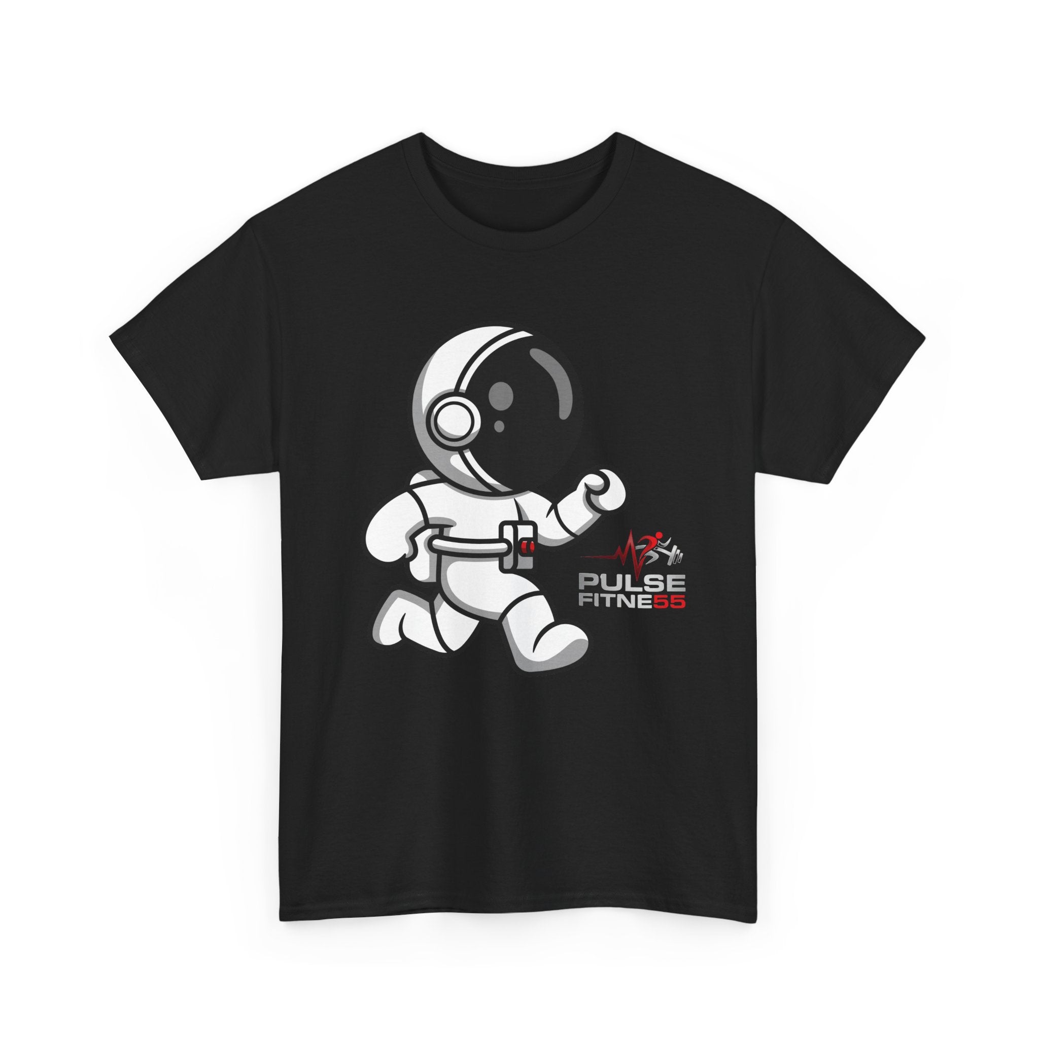Pulse Fitne55 graphic heavy Cotton Tee - astronaut running