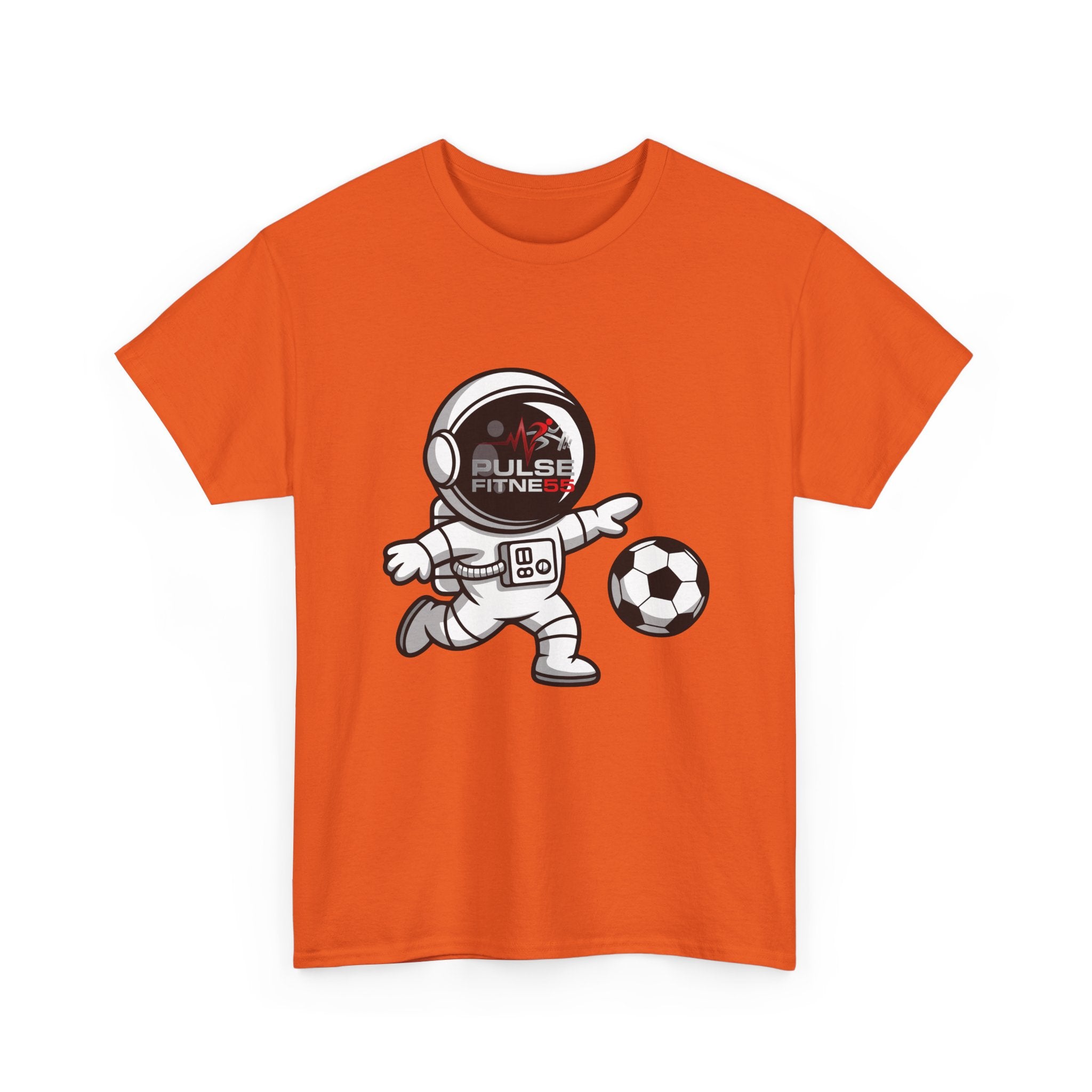 Pulse Fitne55 graphic heavy Cotton Tee - astronaut soccer