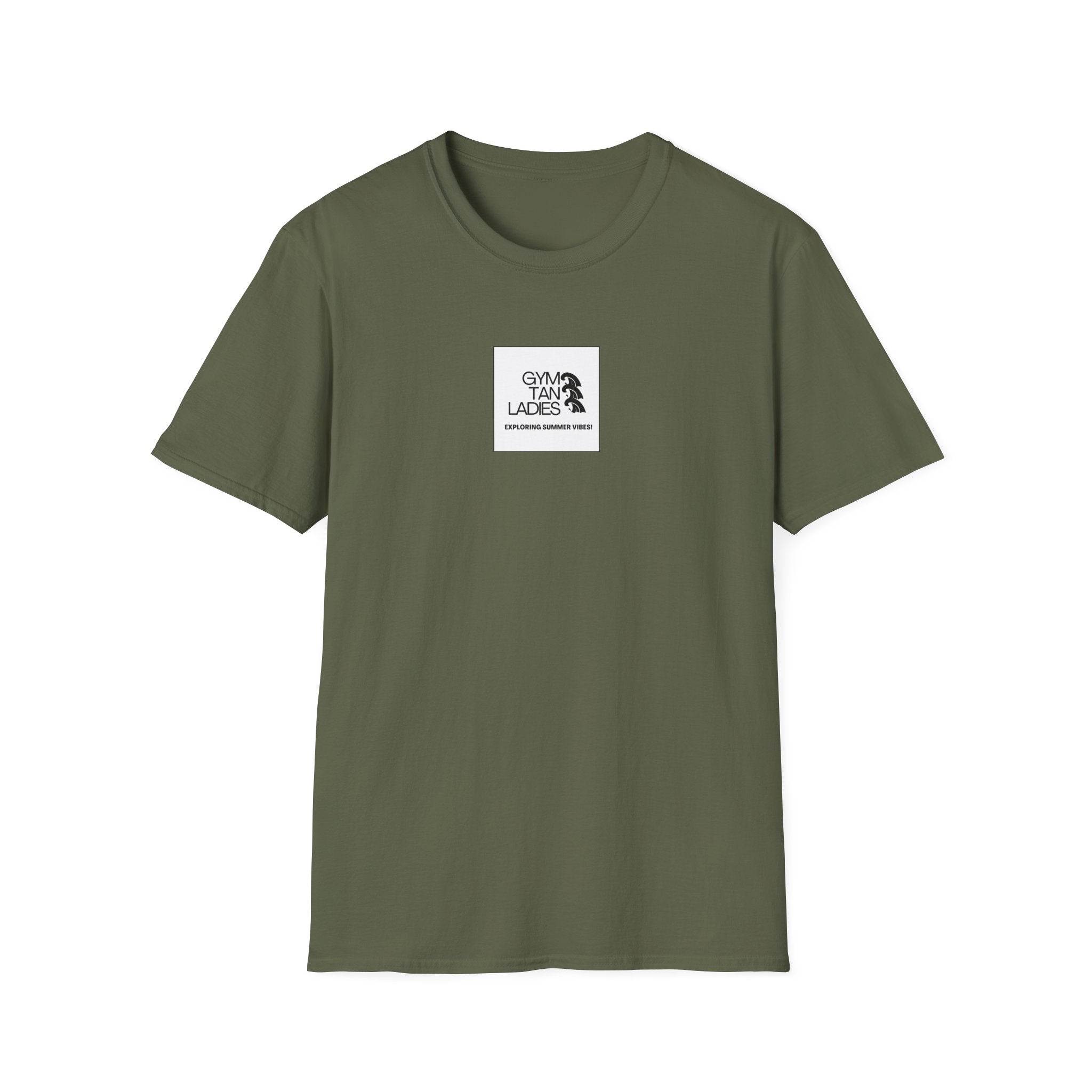 Pulse Fitne55 Gym Tan T-Shirt — Minimal Beachy Summer Graphic Tee
