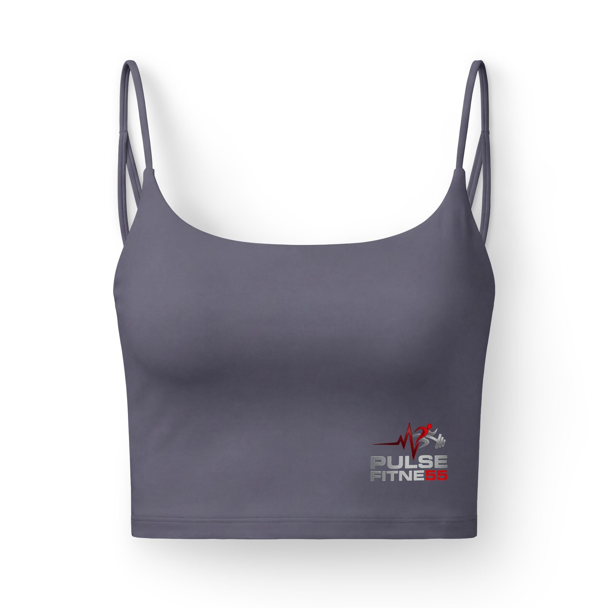 Pulse Fitne55 Women's Luxe Sports Bra - Strappy Crop Top for Workouts