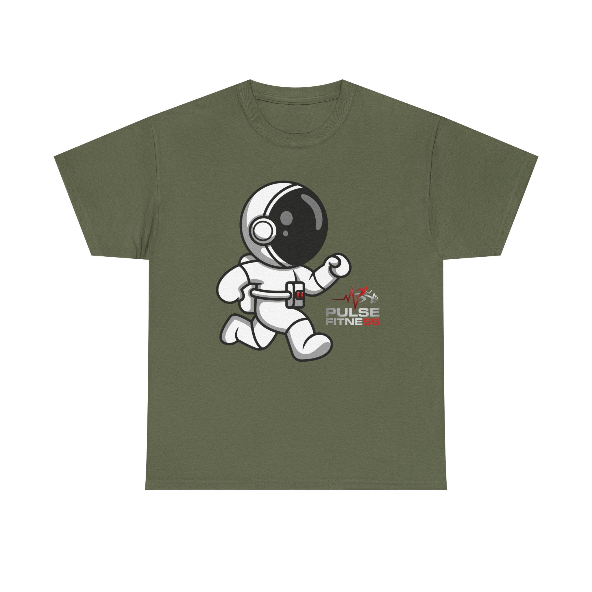 Pulse Fitne55 graphic heavy Cotton Tee - astronaut running