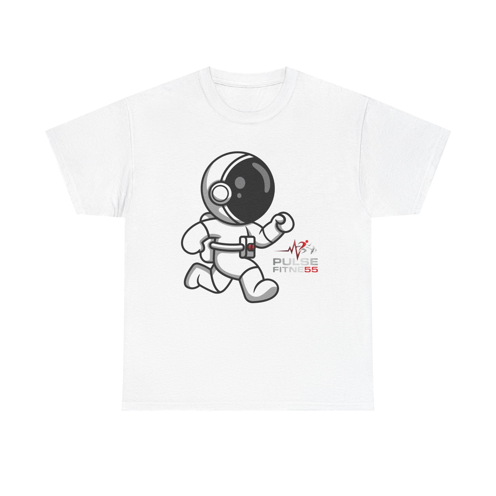 Pulse Fitne55 graphic heavy Cotton Tee - astronaut running