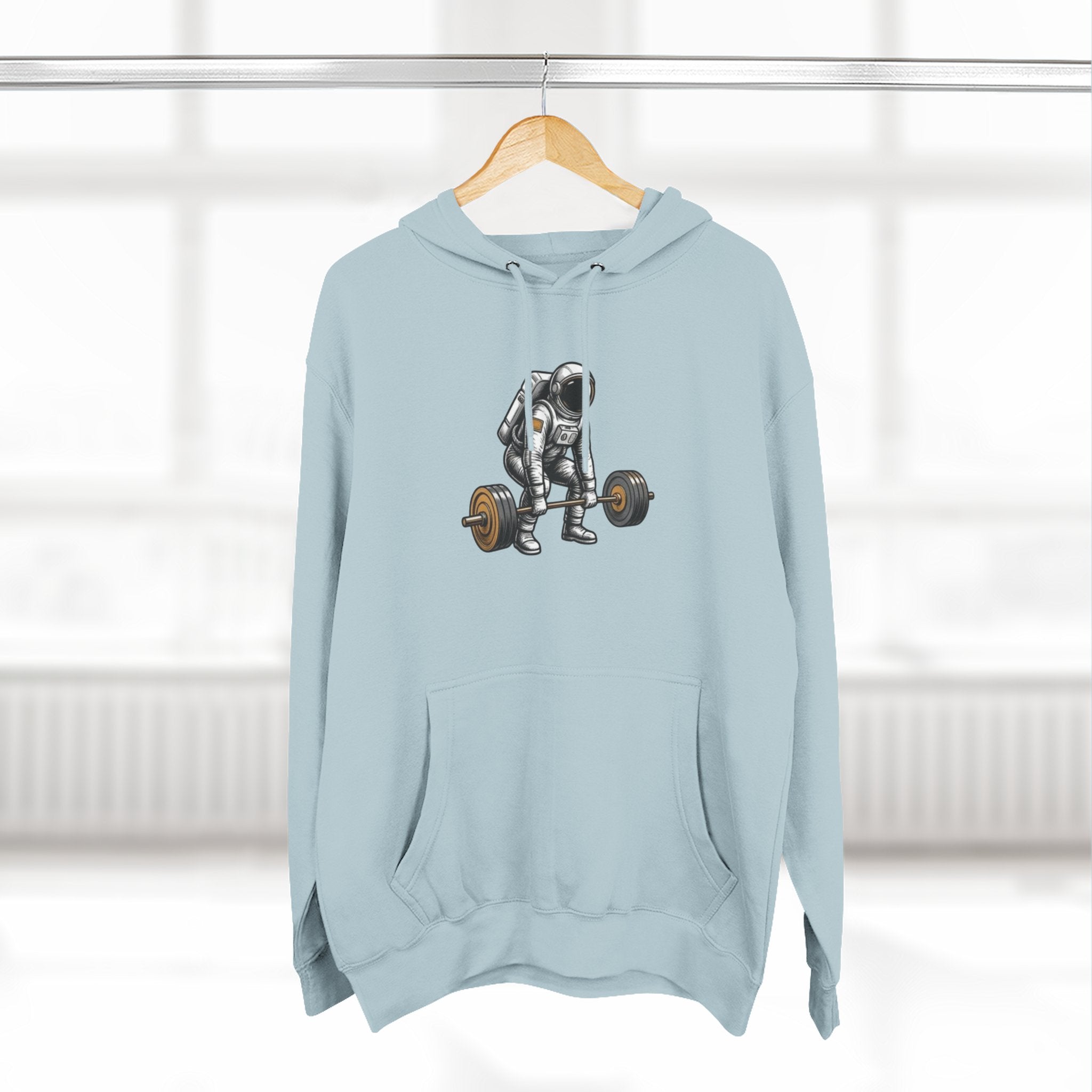 Fitness Hoodie — Barbell Deadlift Graphic Pullover (Pulse Fitne55 Logo)