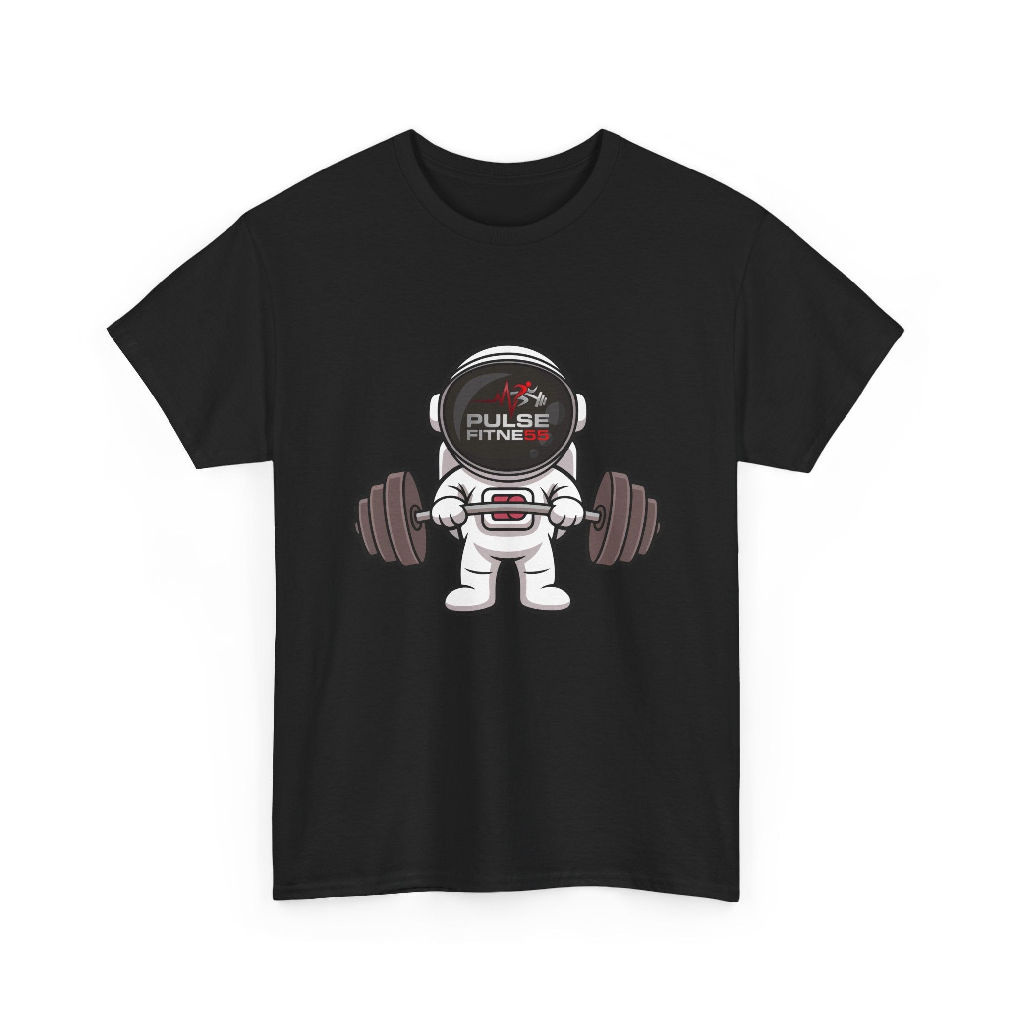 Pulse Fitne55 graphic heavy Cotton Tee - astronaut weights