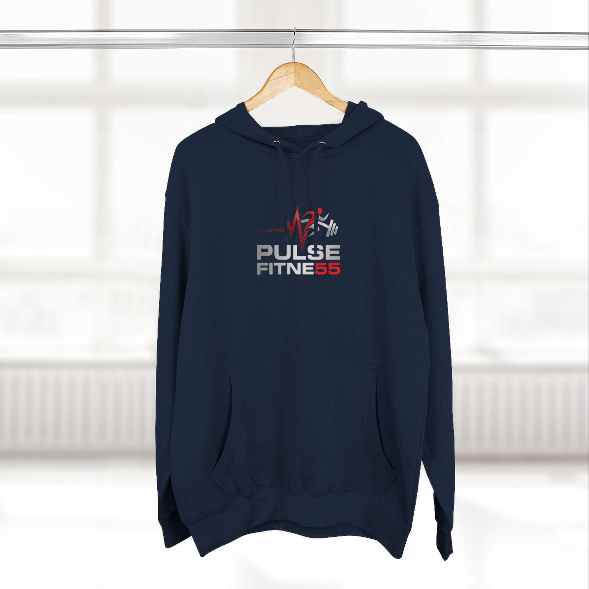 Pulse Fitne55 55 Hoodie — Gym Logo Fleece Pullover