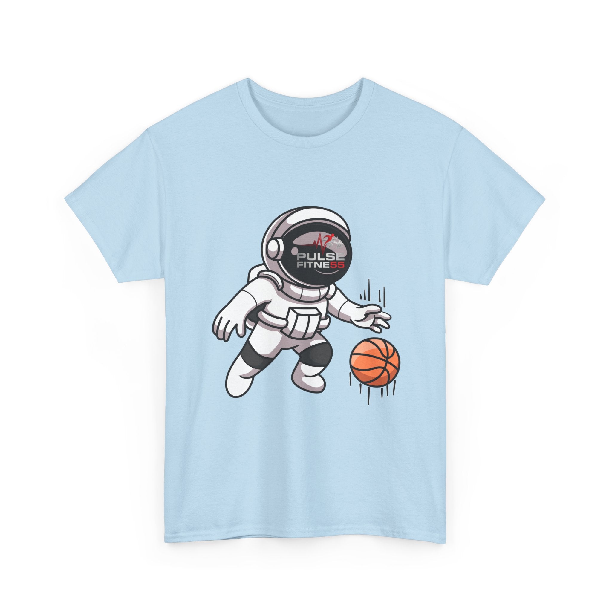 Pulse Fitne55 graphic heavy Cotton Tee - astronaut basketball