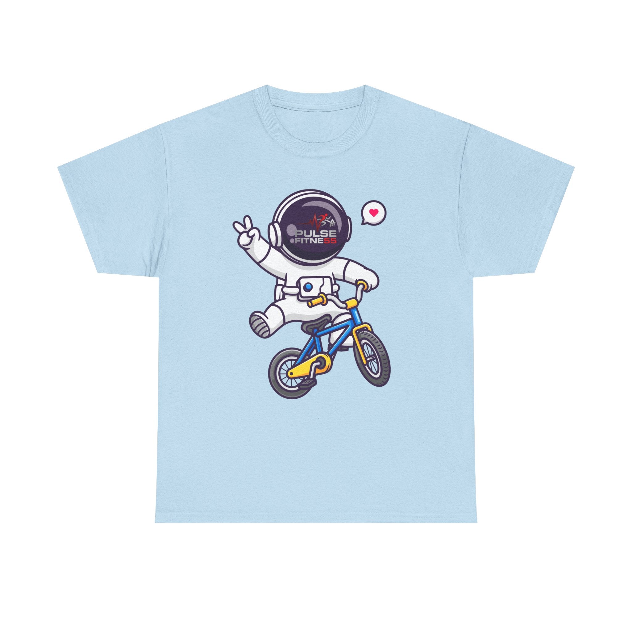 Pulse Fitne55 graphic heavy Cotton Tee - astronaut bike