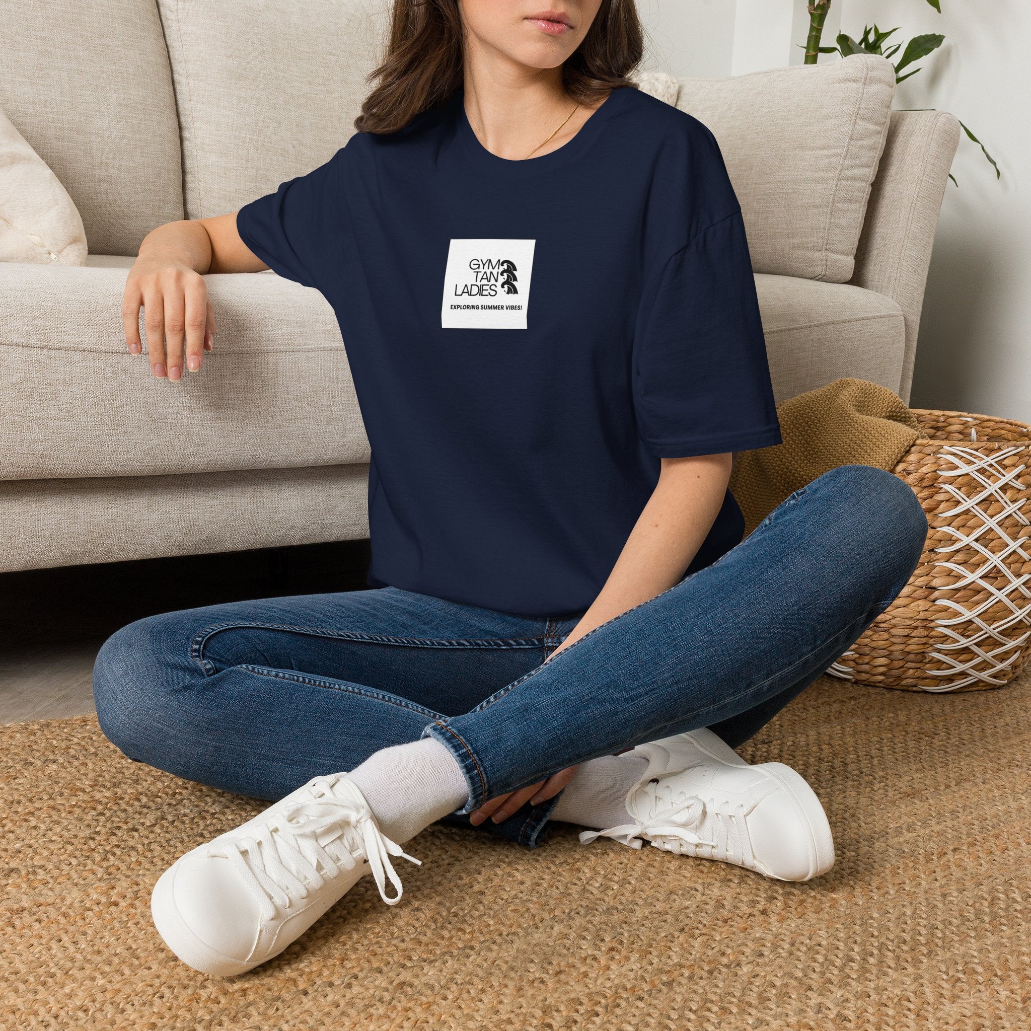 Pulse Fitne55 Gym Tan T-Shirt — Minimal Beachy Summer Graphic Tee