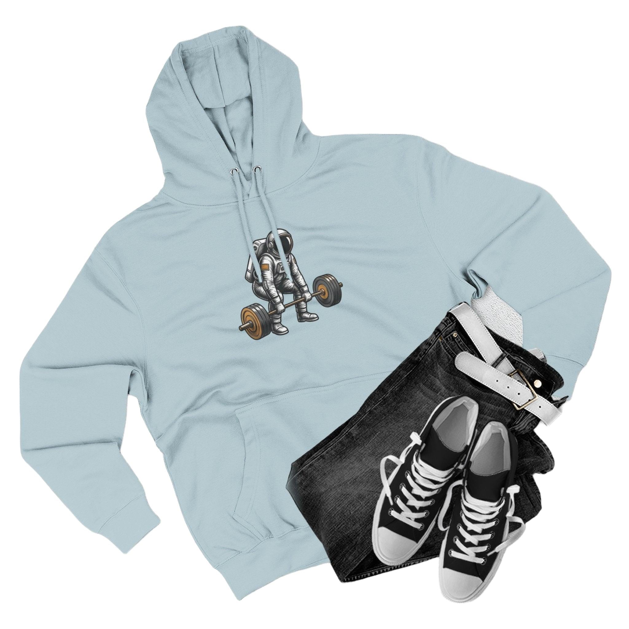 Fitness Hoodie — Barbell Deadlift Graphic Pullover (Pulse Fitne55 Logo)