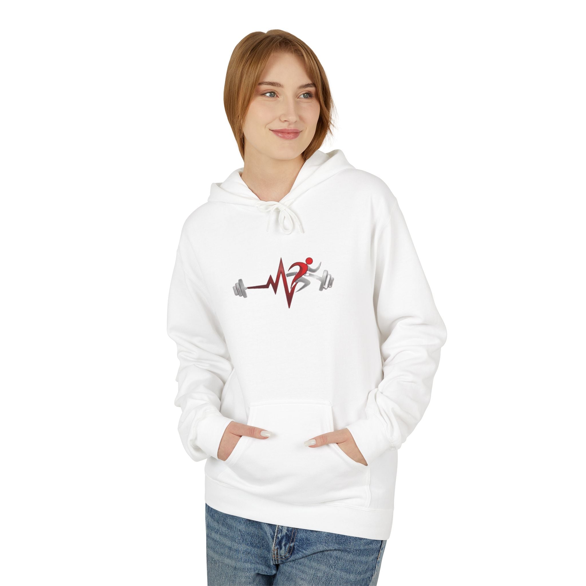Pulse Fitne55- Midweight Softstyle Fleece Hoodie- rep/lift/drive logo