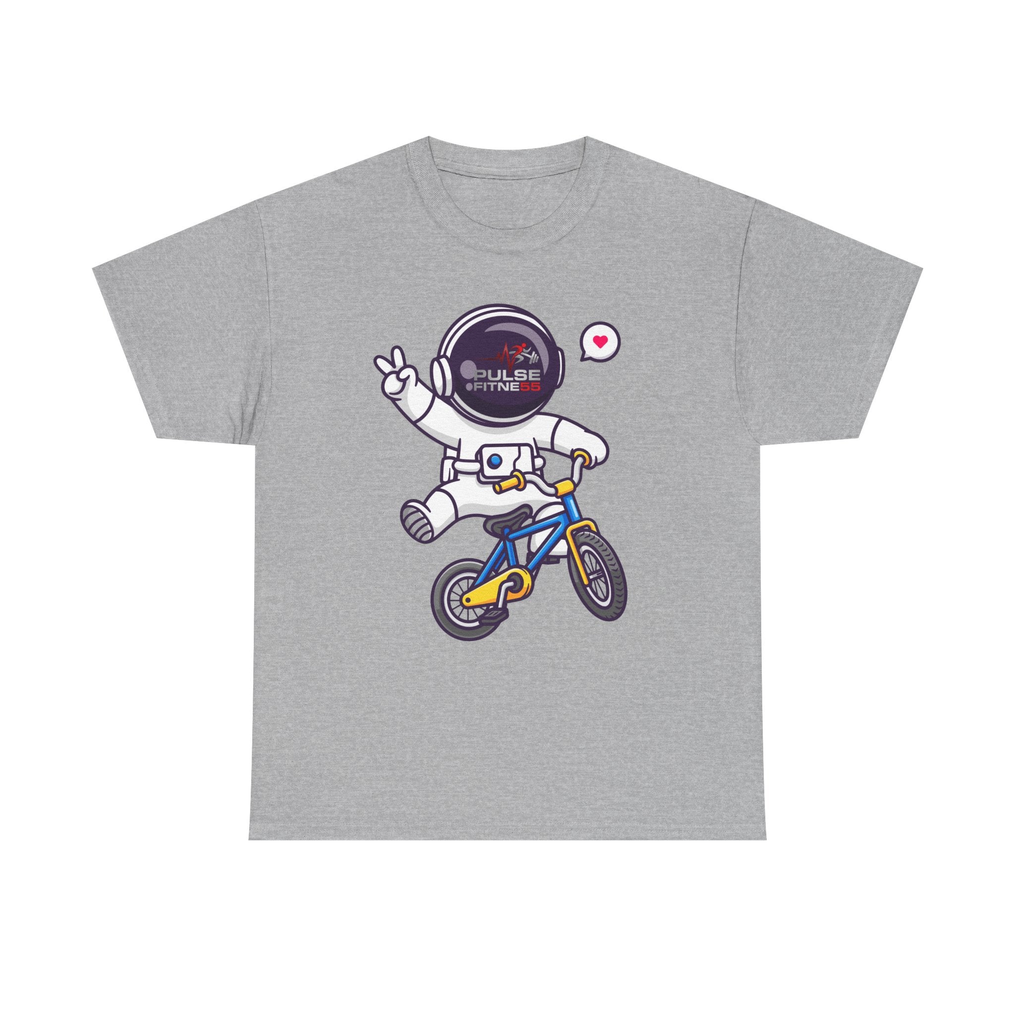 Pulse Fitne55 graphic heavy Cotton Tee - astronaut bike