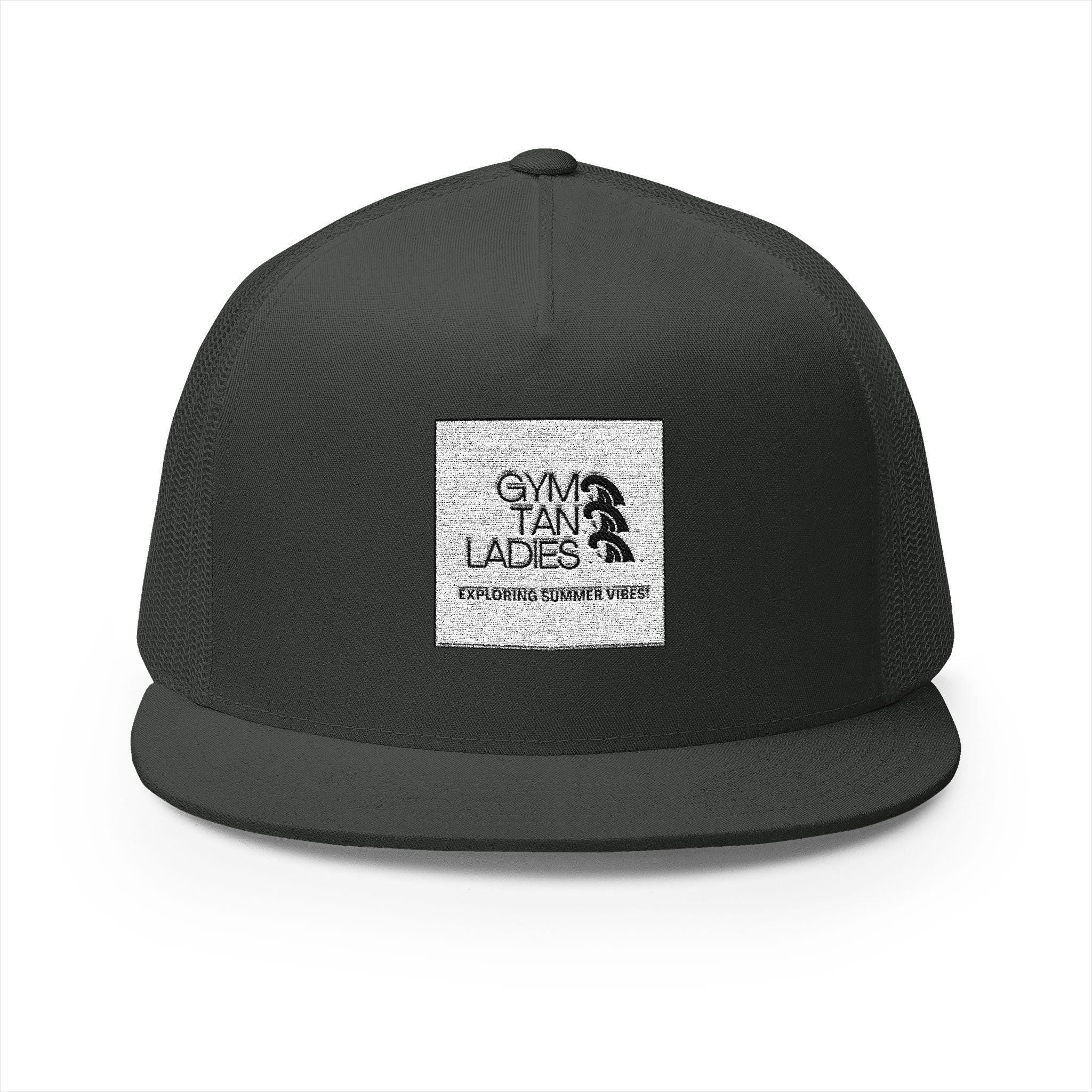 The 5 Panel Trucker Cap gym tan logo
