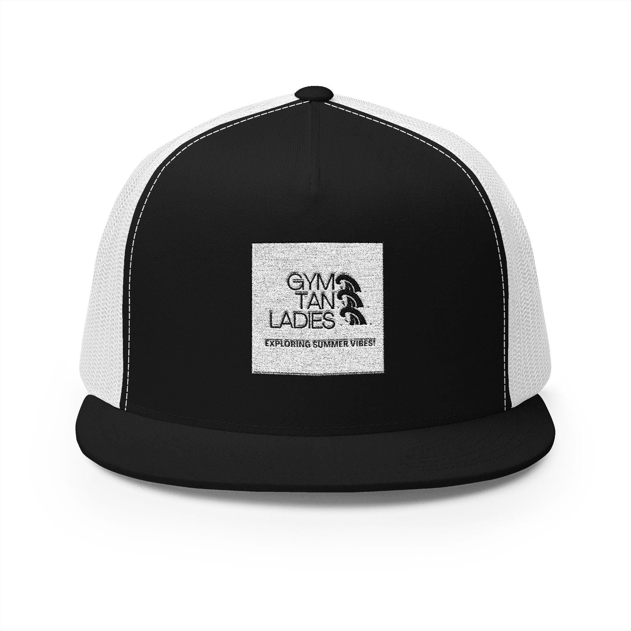 The 5 Panel Trucker Cap gym tan logo