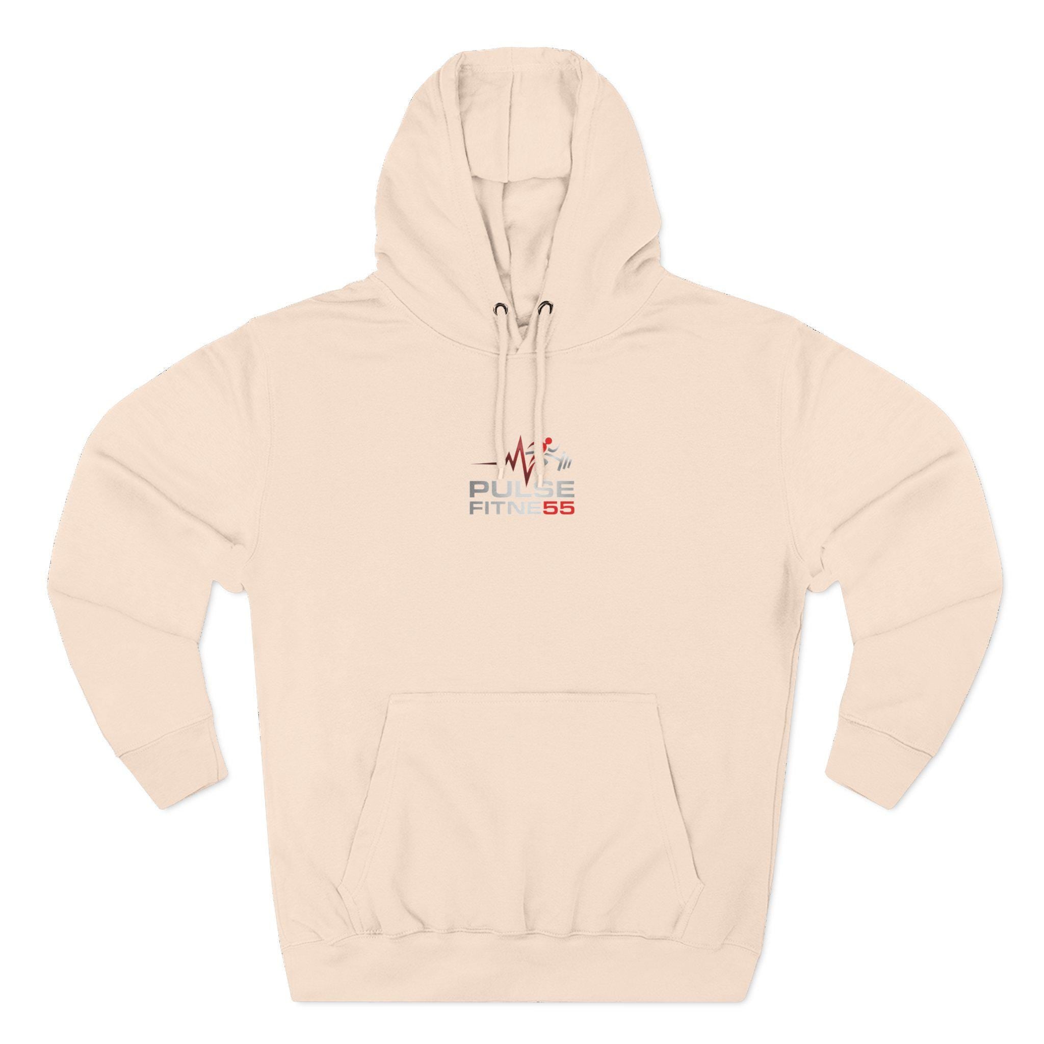 Pulse Fitne55 Motivational Gym Hoodie – Combed Cotton Blend Sweatshirt