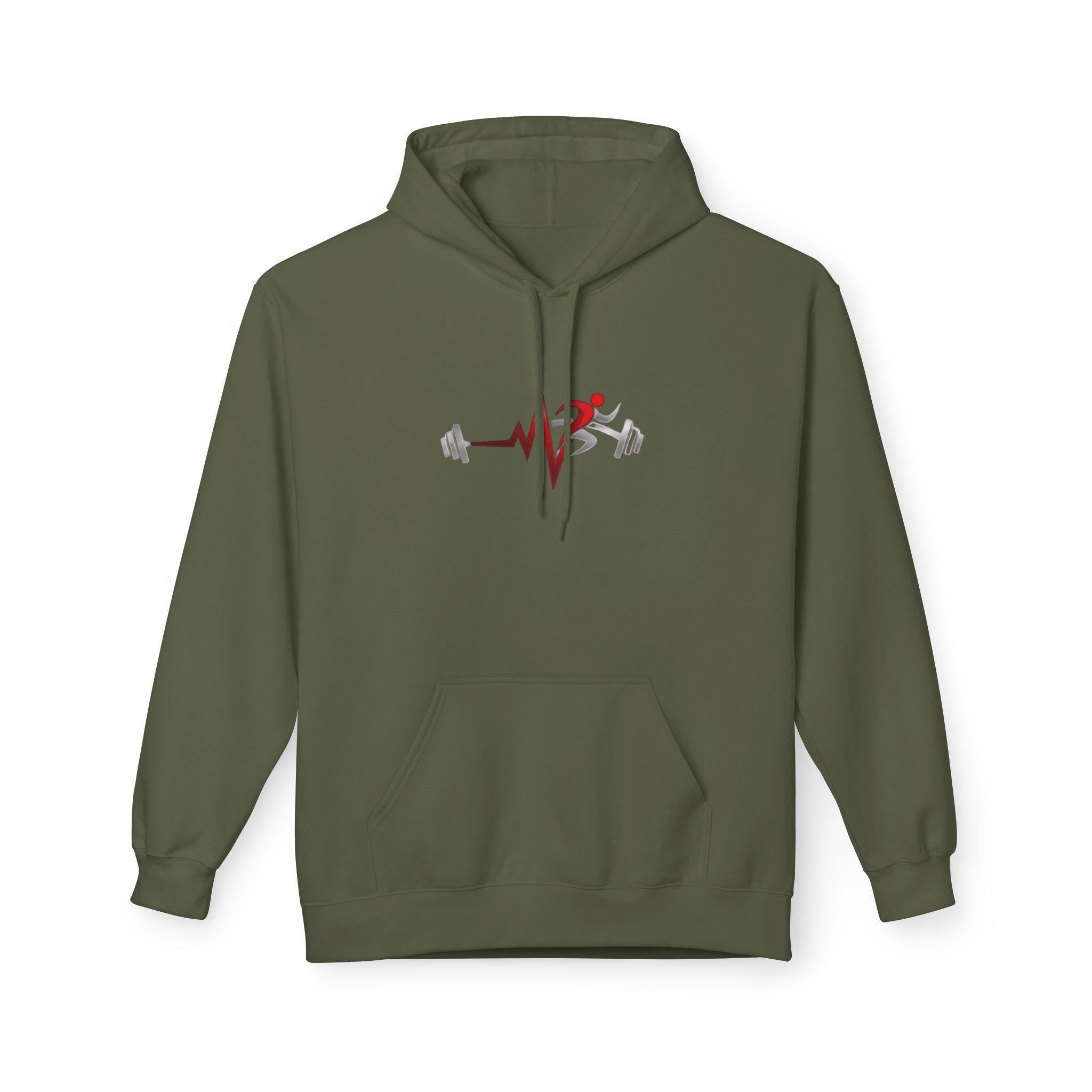 Pulse Fitne55- Midweight Softstyle Fleece Hoodie- rep/lift/drive logo