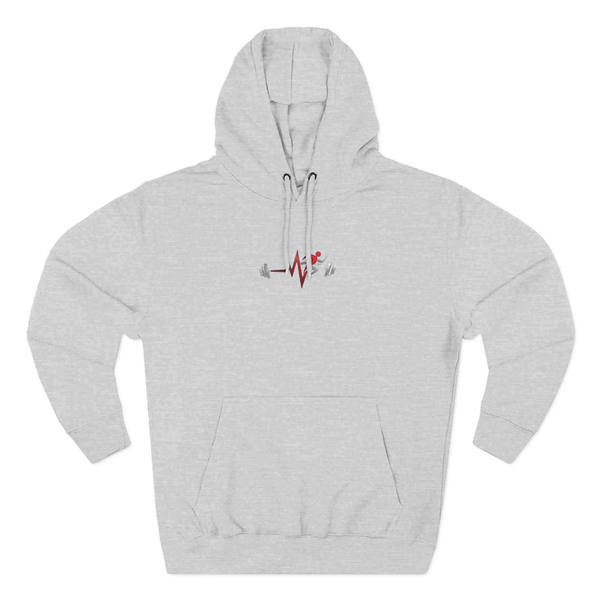 Fit Yoga Pilates Heartbeat Hoodie | Fitness Logo Pullover