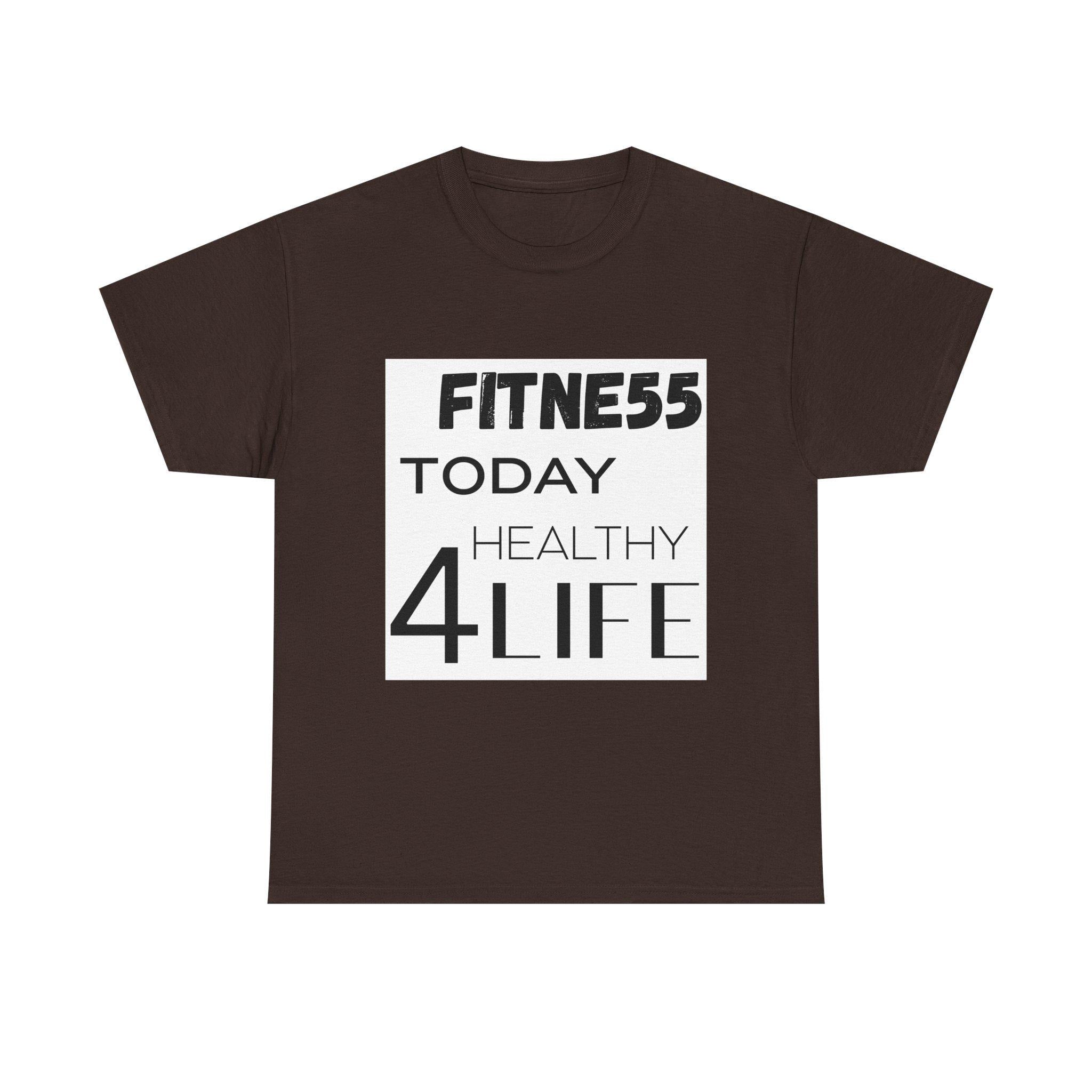 Pulse FITNE55 Today Healthy 4Life T-Shirt | Fitness Motivational Tee