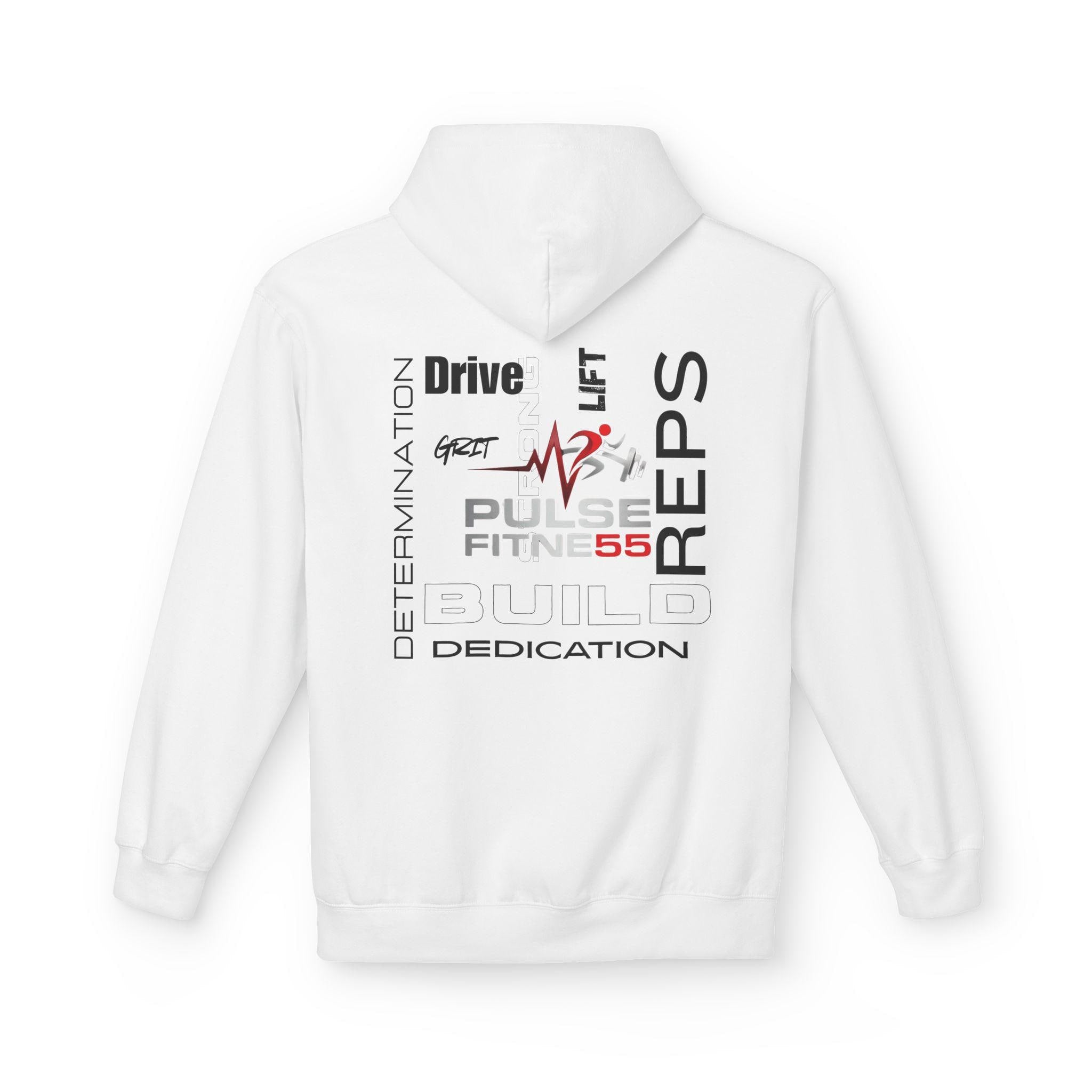 Pulse Fitness heartbeat barbell hoodie | Fitness gym workout sweatshirt