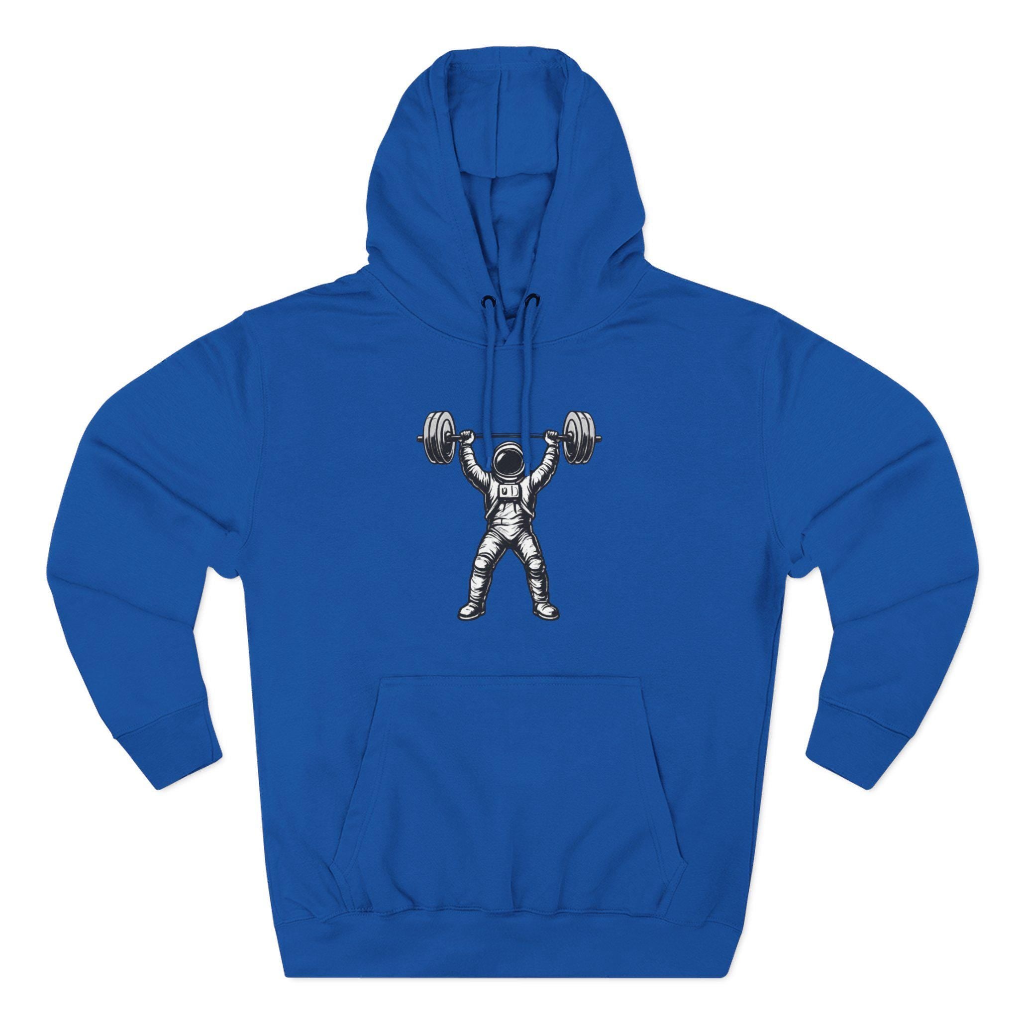 Astronaut Weightlifter Hoodie | Space Gym Fitness Pullover