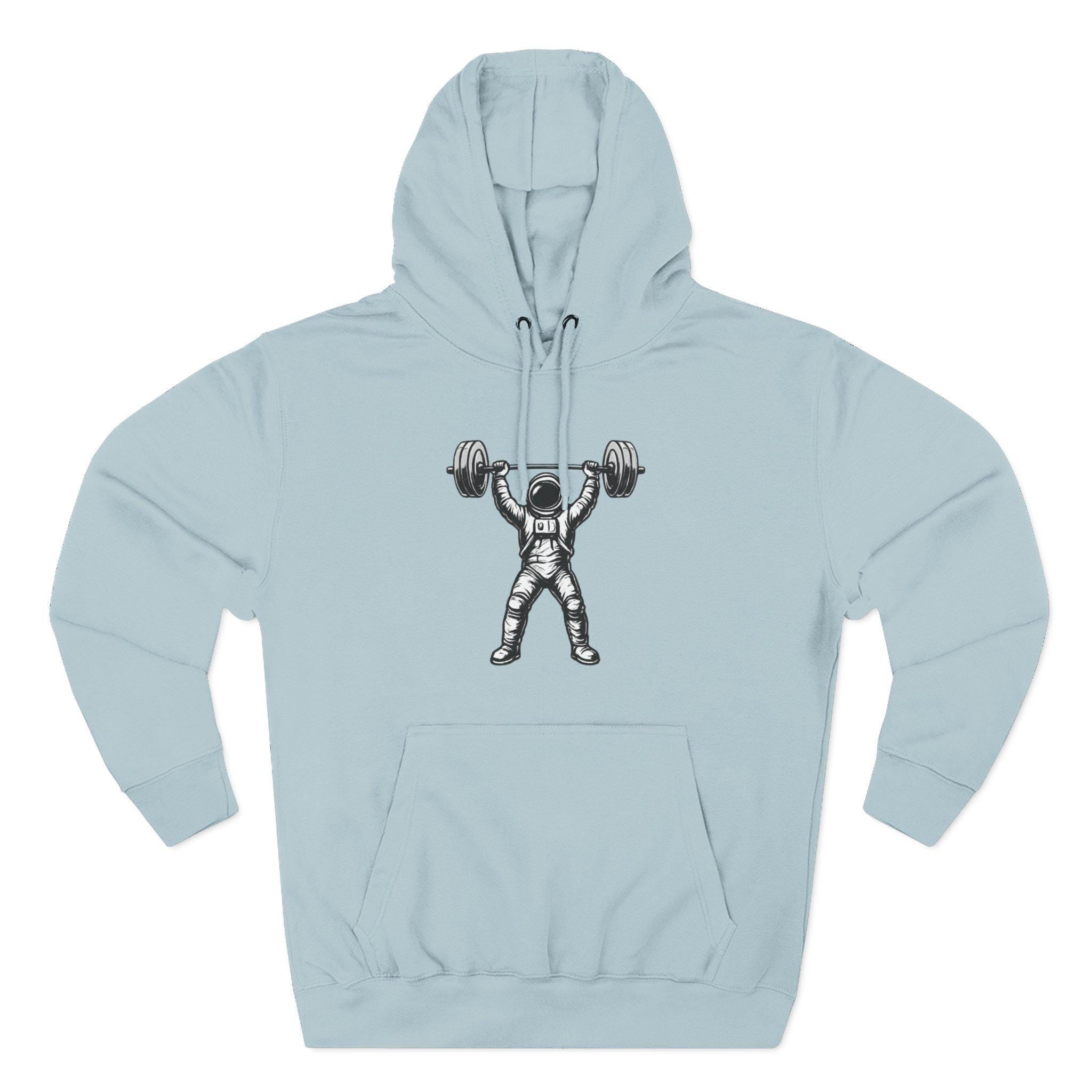 Astronaut Weightlifter Hoodie | Space Gym Fitness Pullover