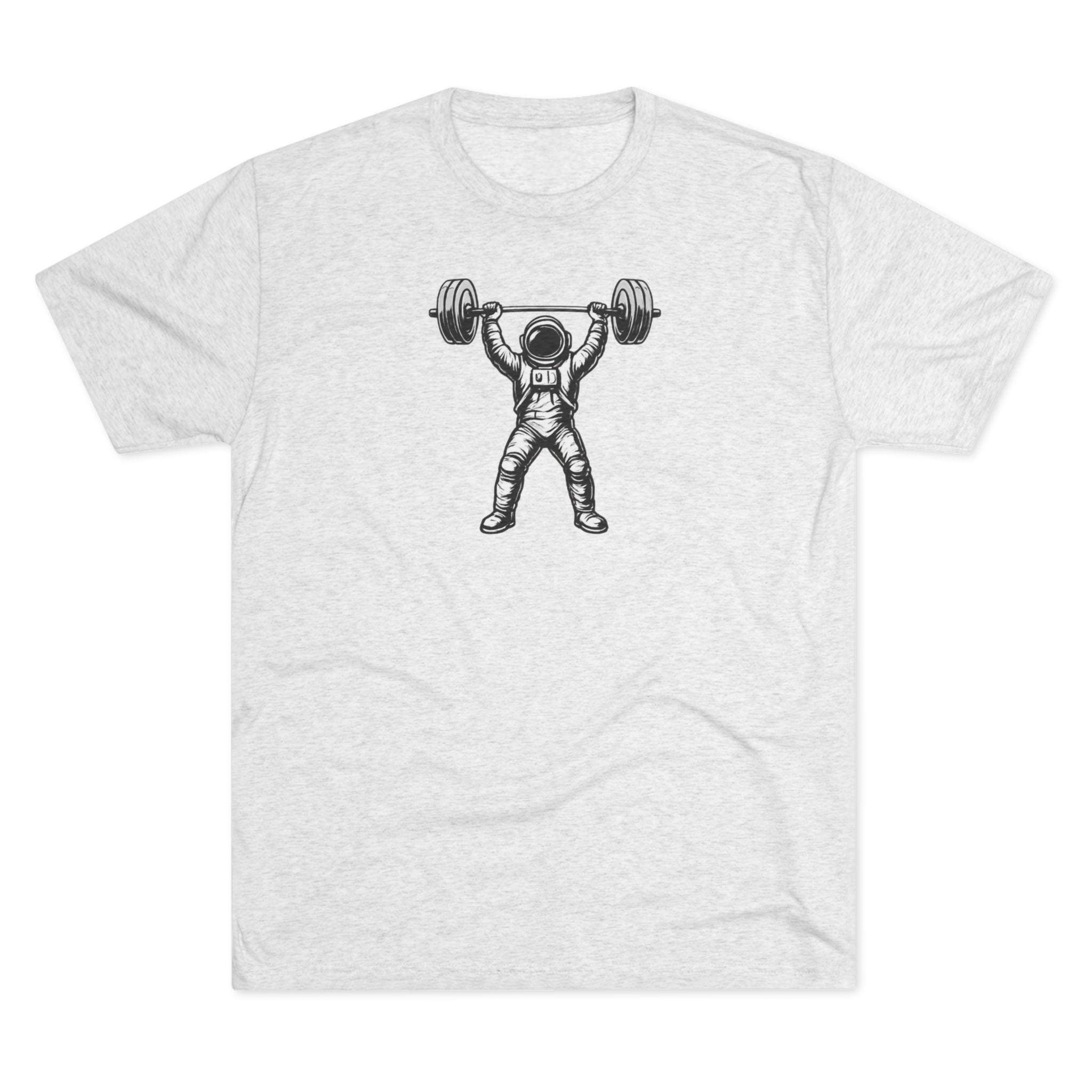 Astronaut Weightlifter T-Shirt | Gym Star Performance Clothing Back Logo