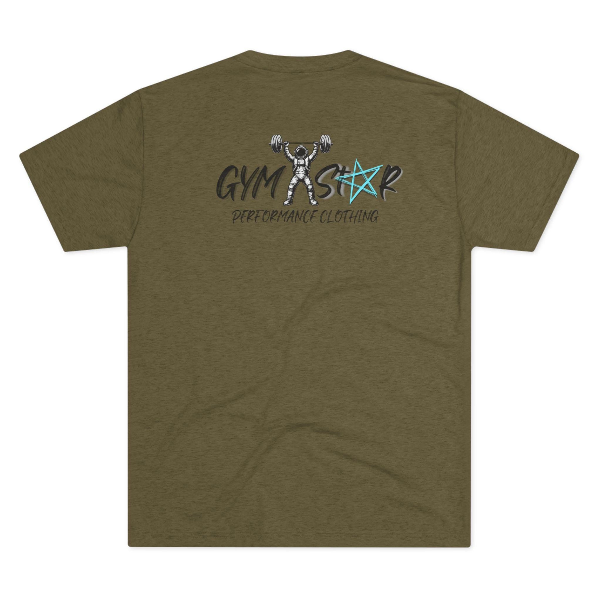 Astronaut Weightlifter T-Shirt | Gym Star Performance Clothing Back Logo